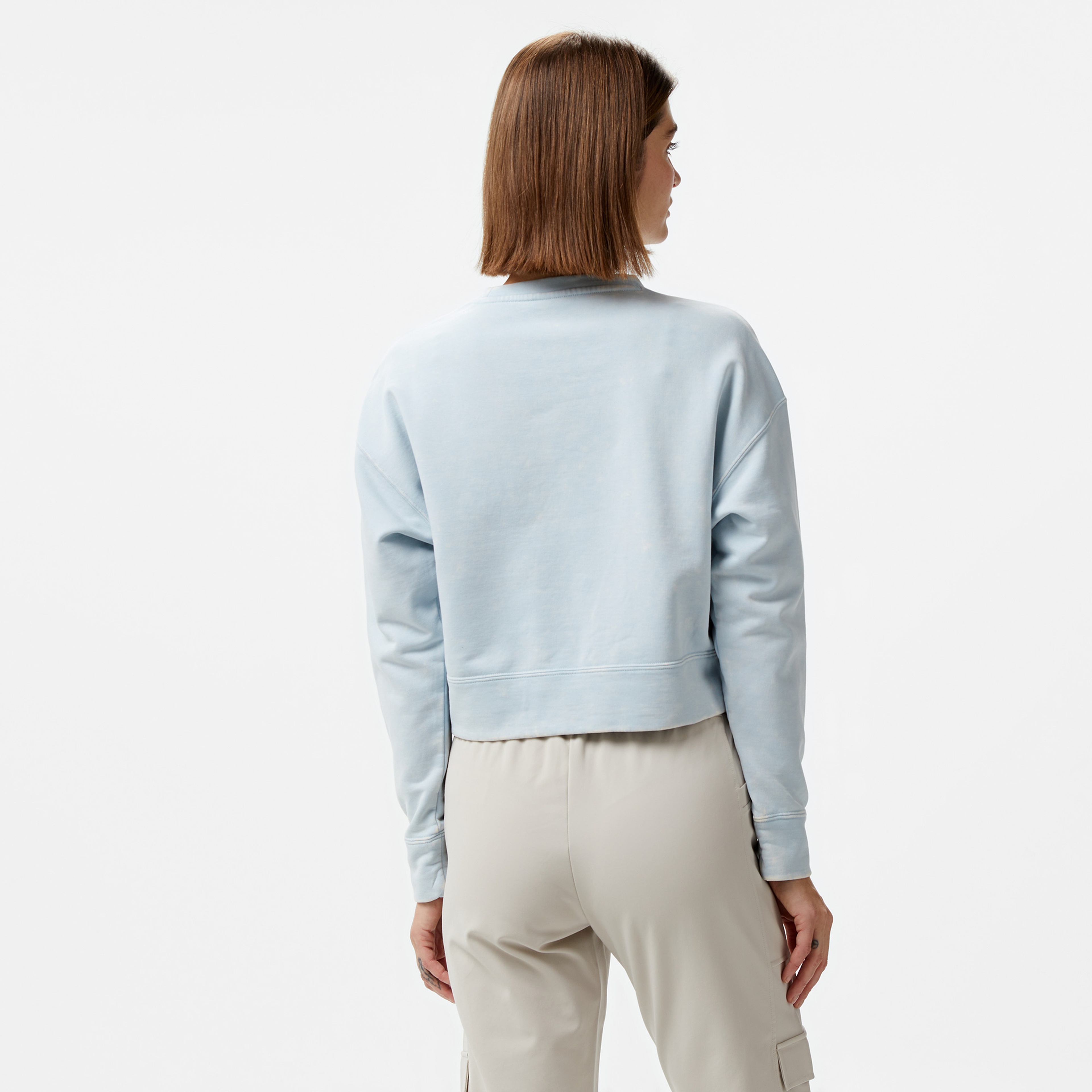 Puma Dare To Relaxed Washed Crew Kadın Mavi Sweatshirt