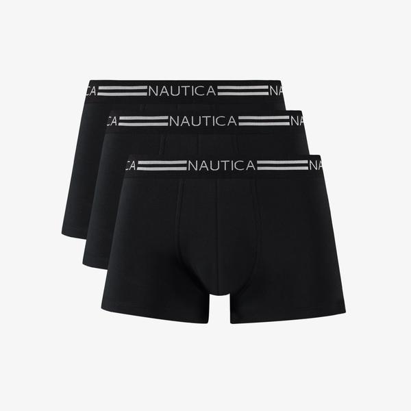Nautica Erkek Siyah Standart Fit 3'lü Boxer