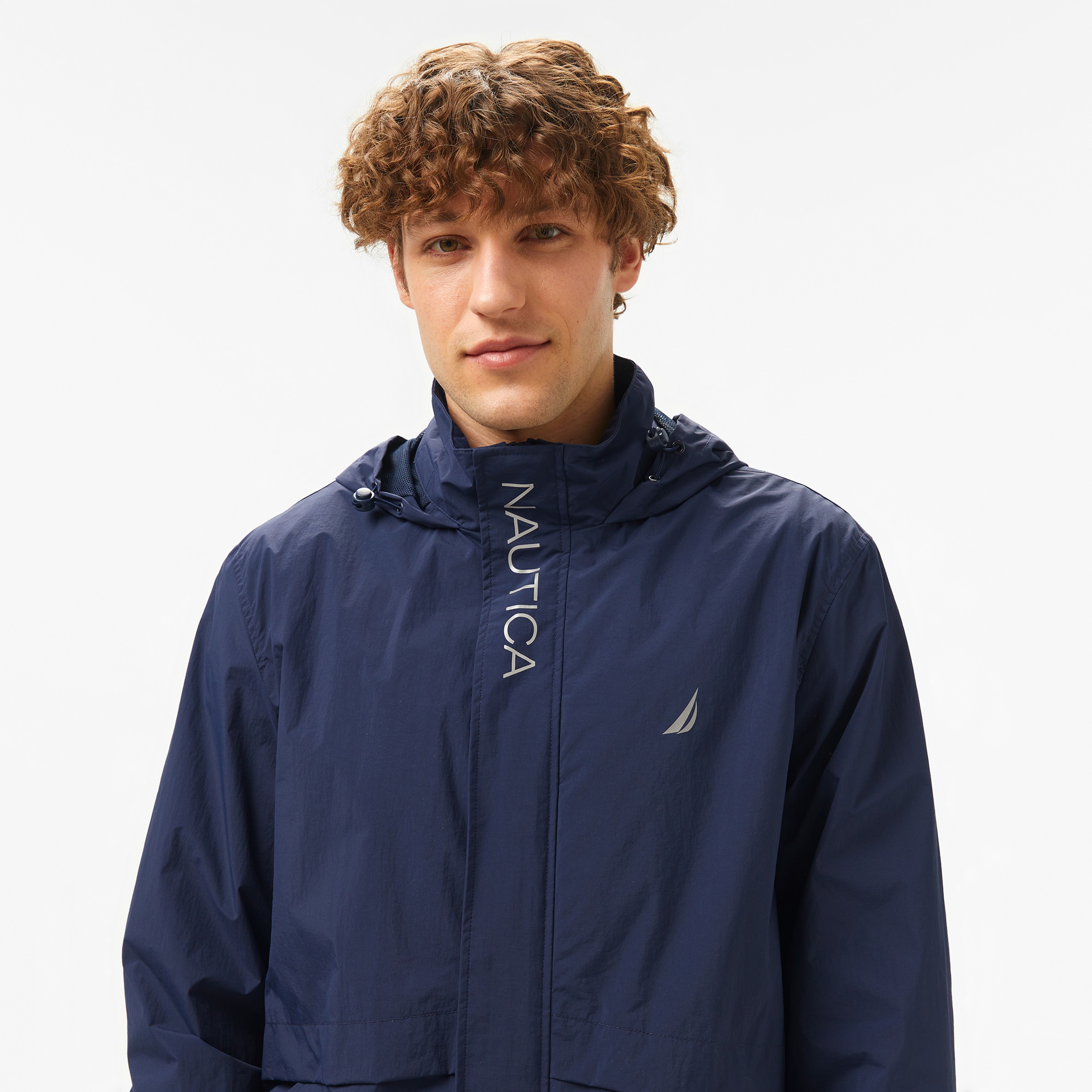 Nautica Erkek Lacivert Standart Fit Kapüşonlu Mont