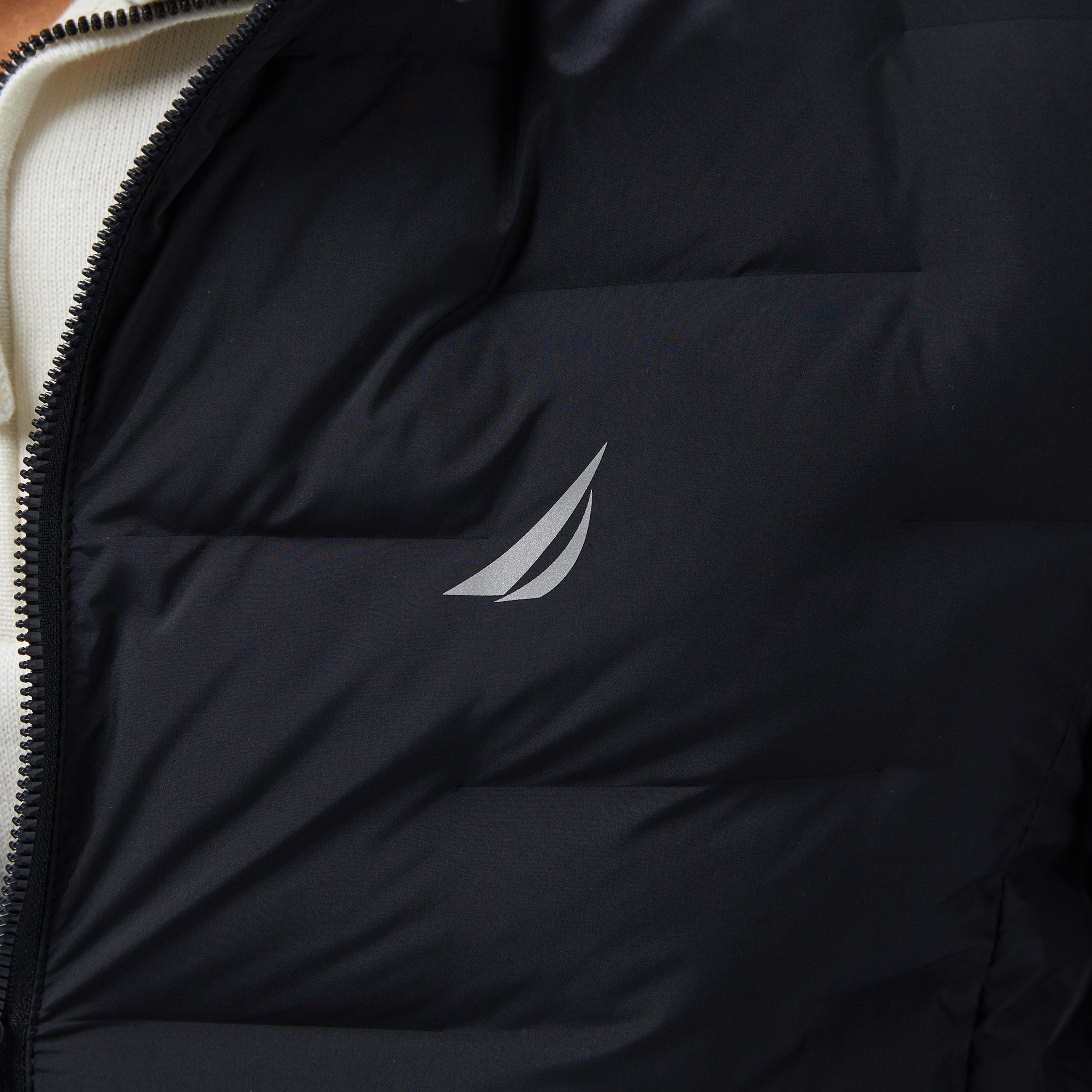 Nautica Erkek Siyah Standart Fit Dik Yaka Mont