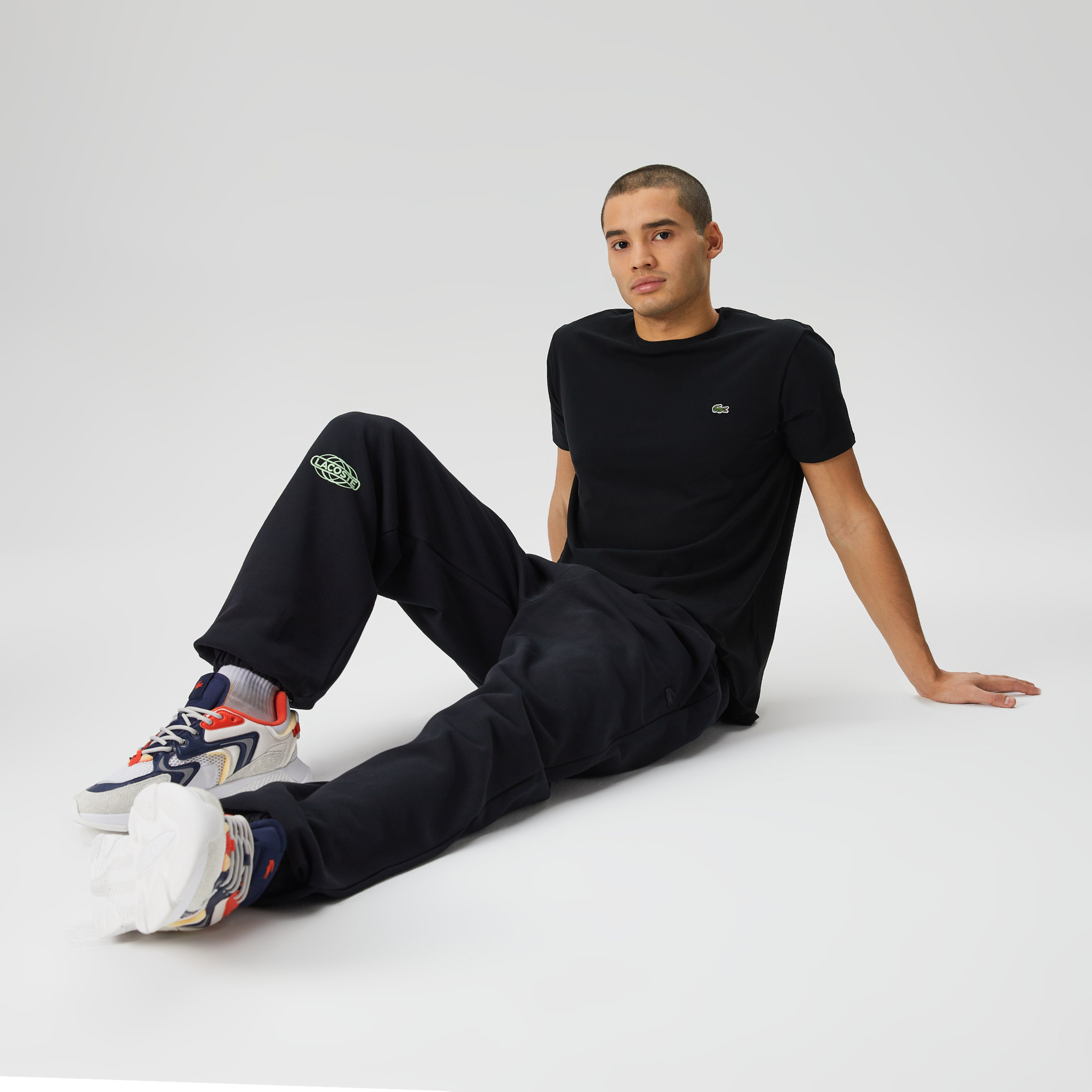 Erkek Slim Fit Bisiklet Yaka Siyah T-Shirt