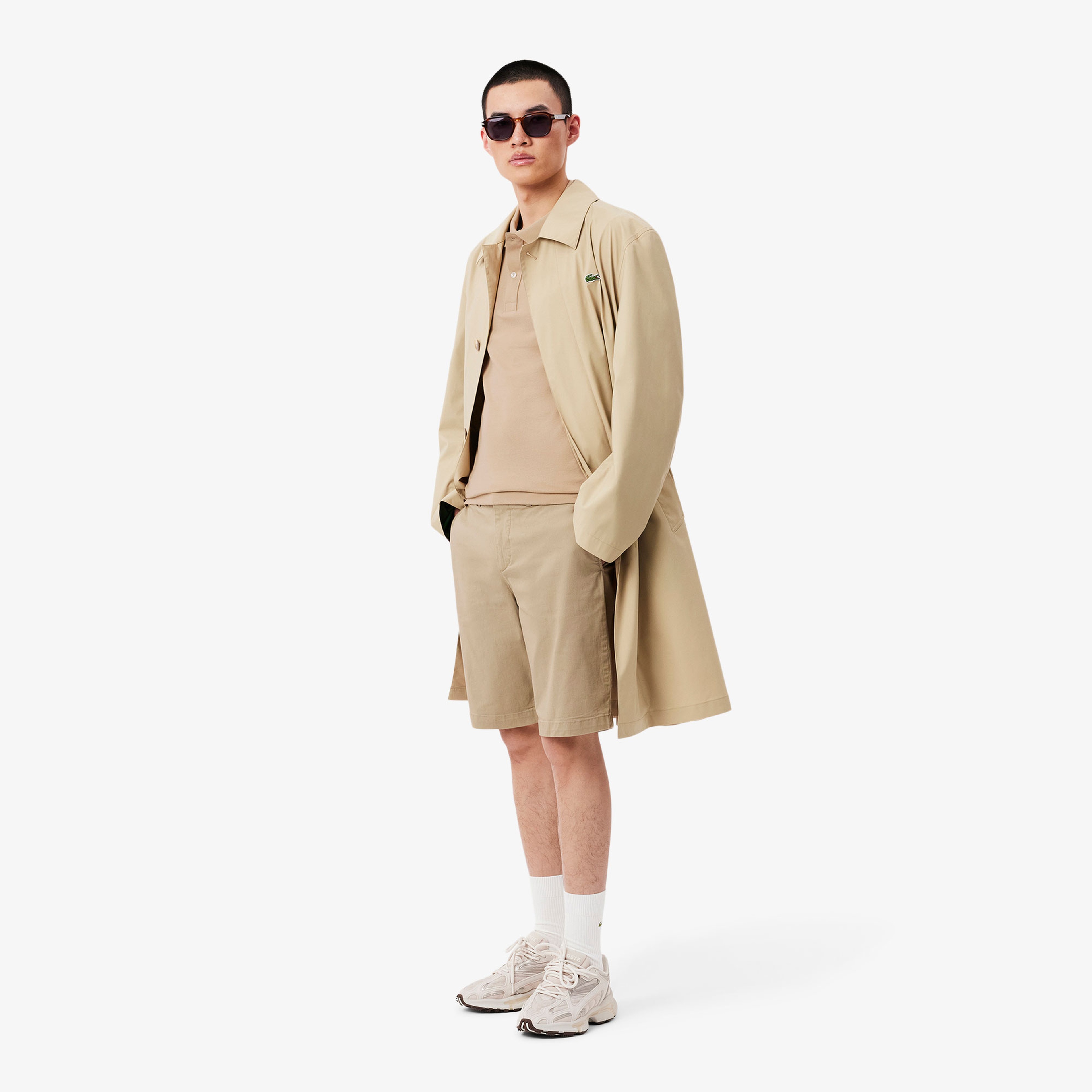 L.12.12 Erkek Slim Fit Bej Polo