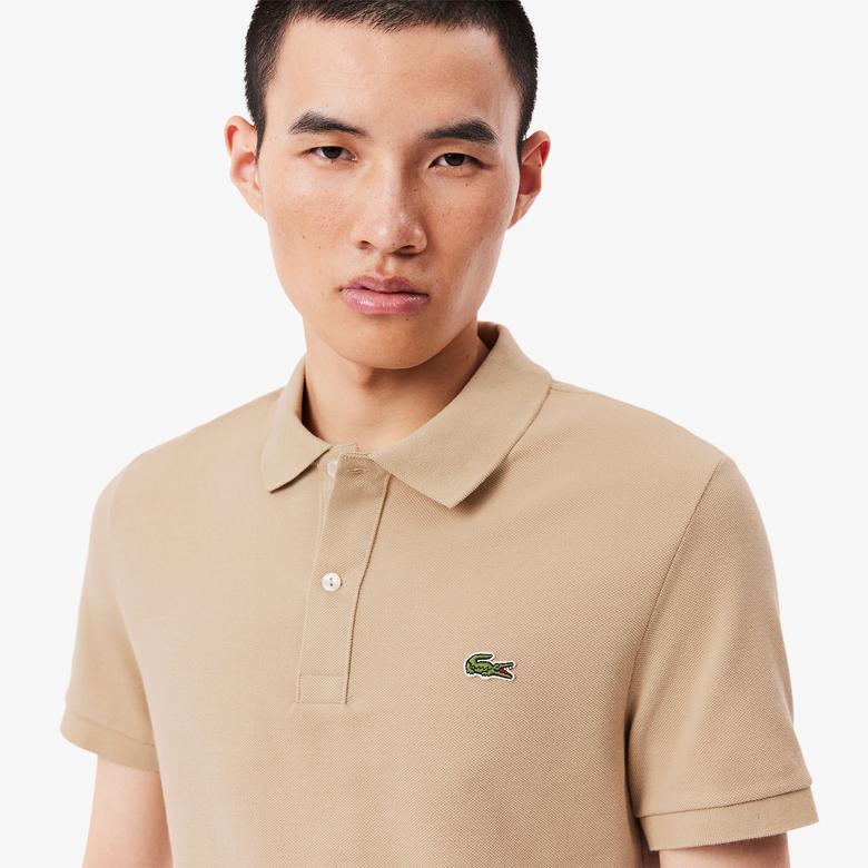 L.12.12 Erkek Slim Fit Bej Polo