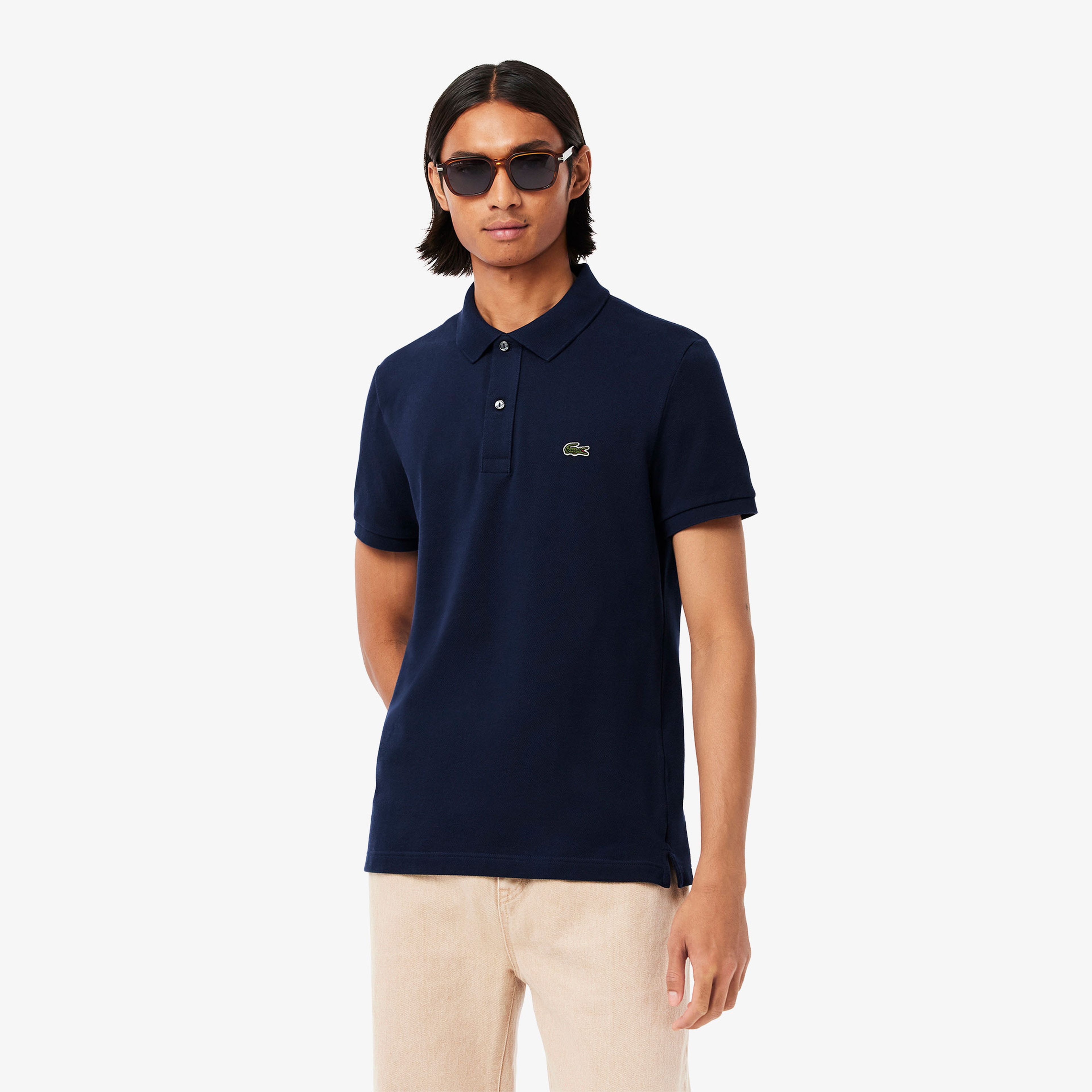 L.12.12 Erkek Slim Fit Lacivert Polo