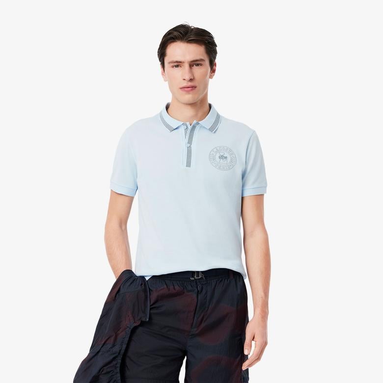 L.12.12 Erkek Regular Fit Mavi Polo