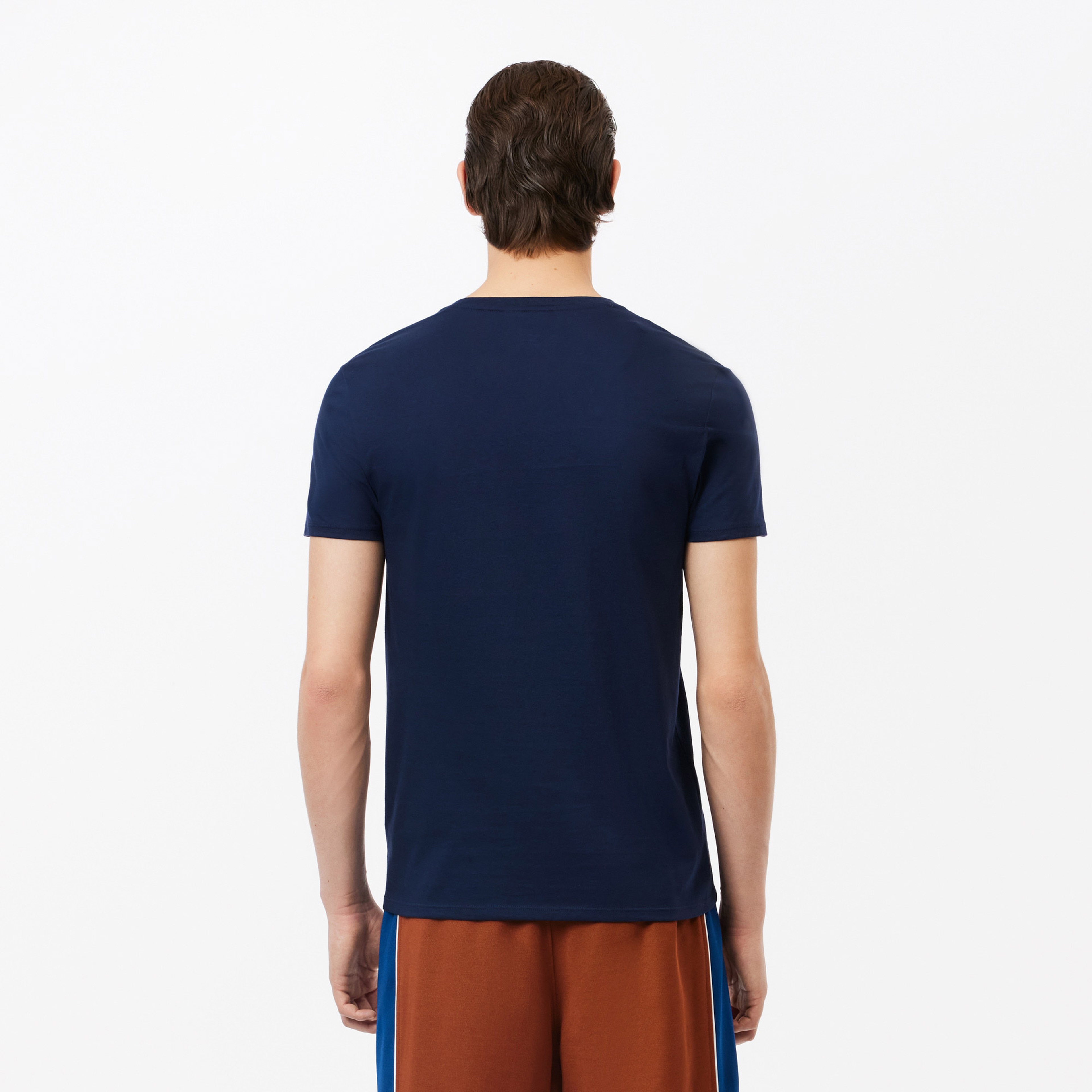 Erkek Regular Fit V Yaka Lacivert T-Shirt