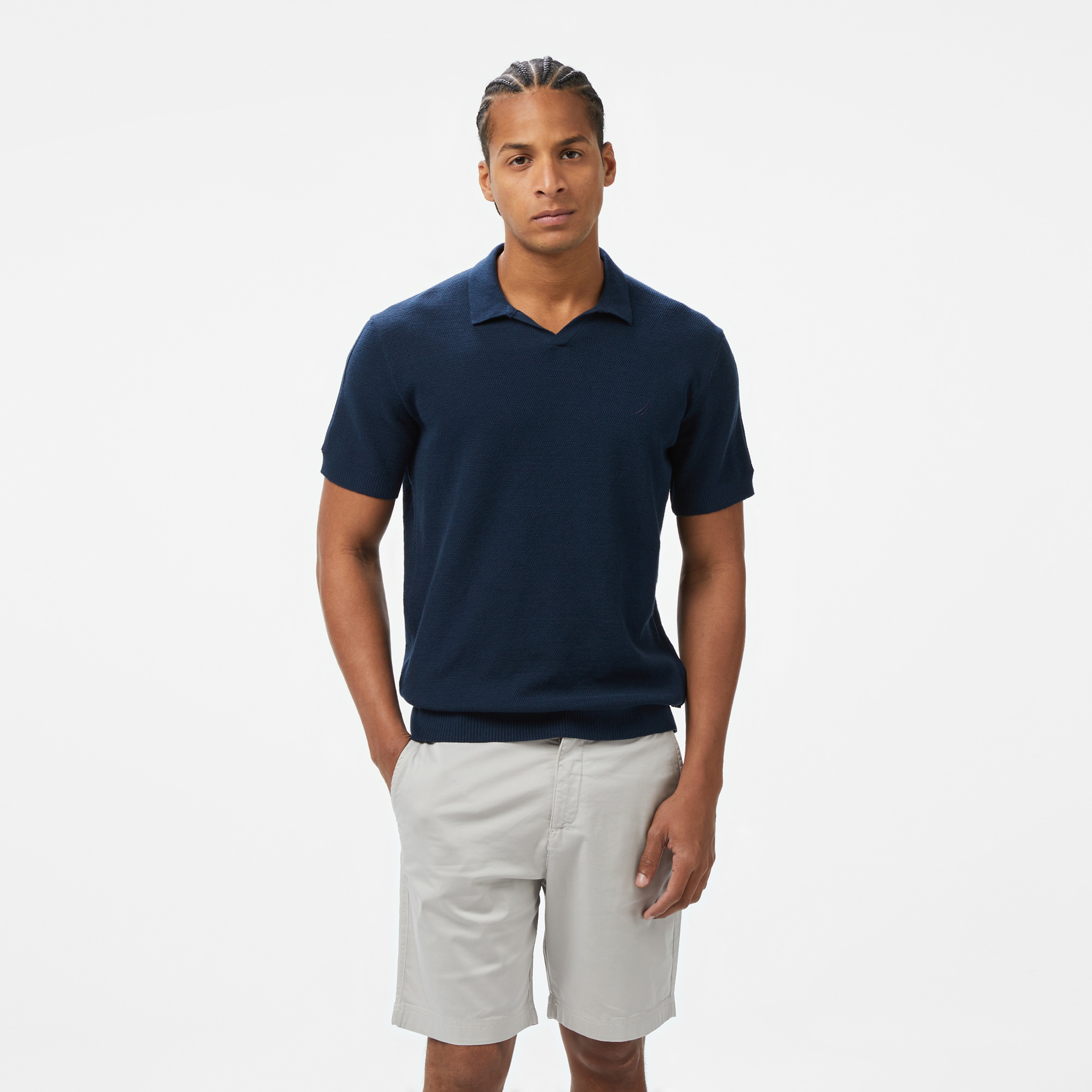 Nautica Erkek Lacivert Kısa Kollu Triko