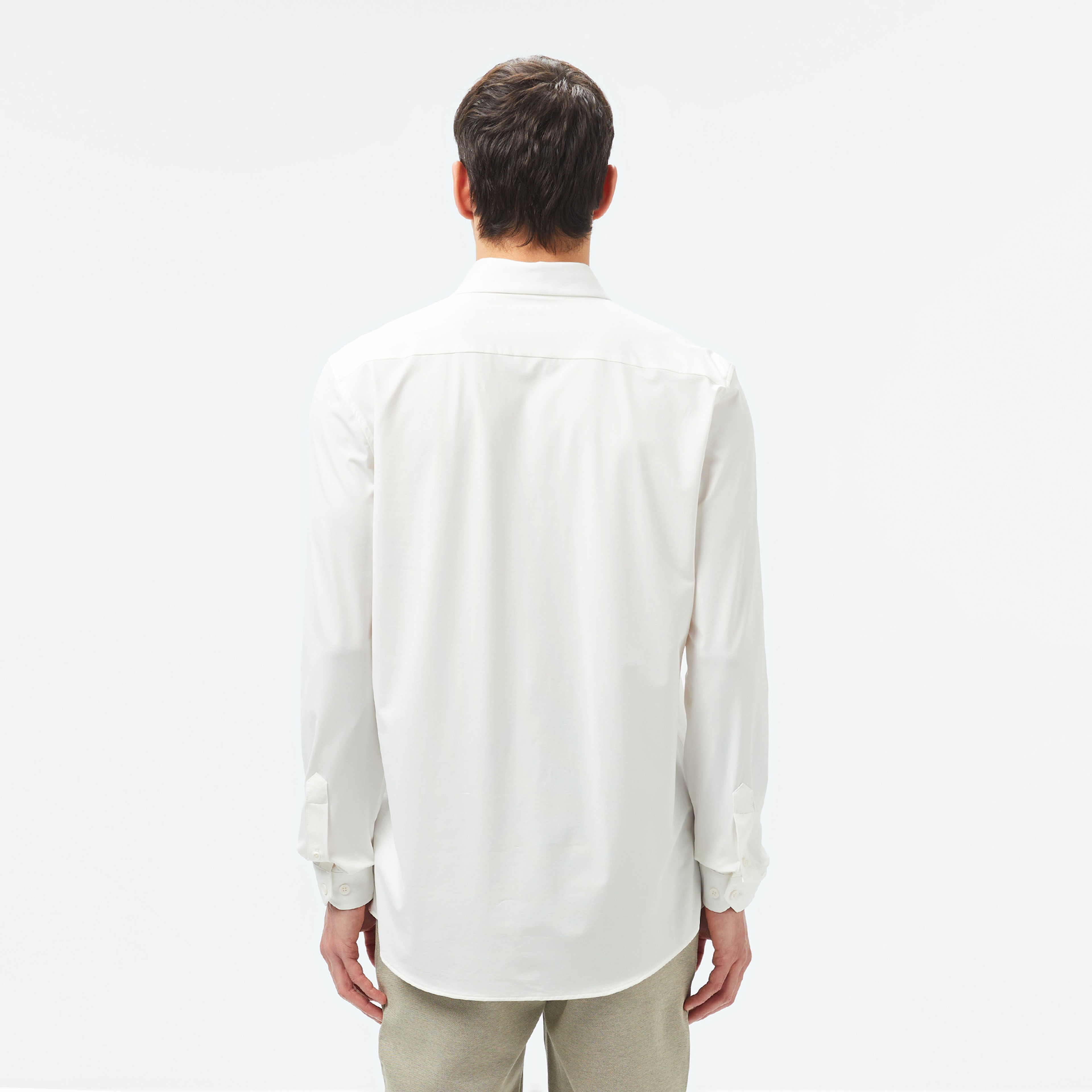 Erkek Classic Fit Beyaz Gömlek
