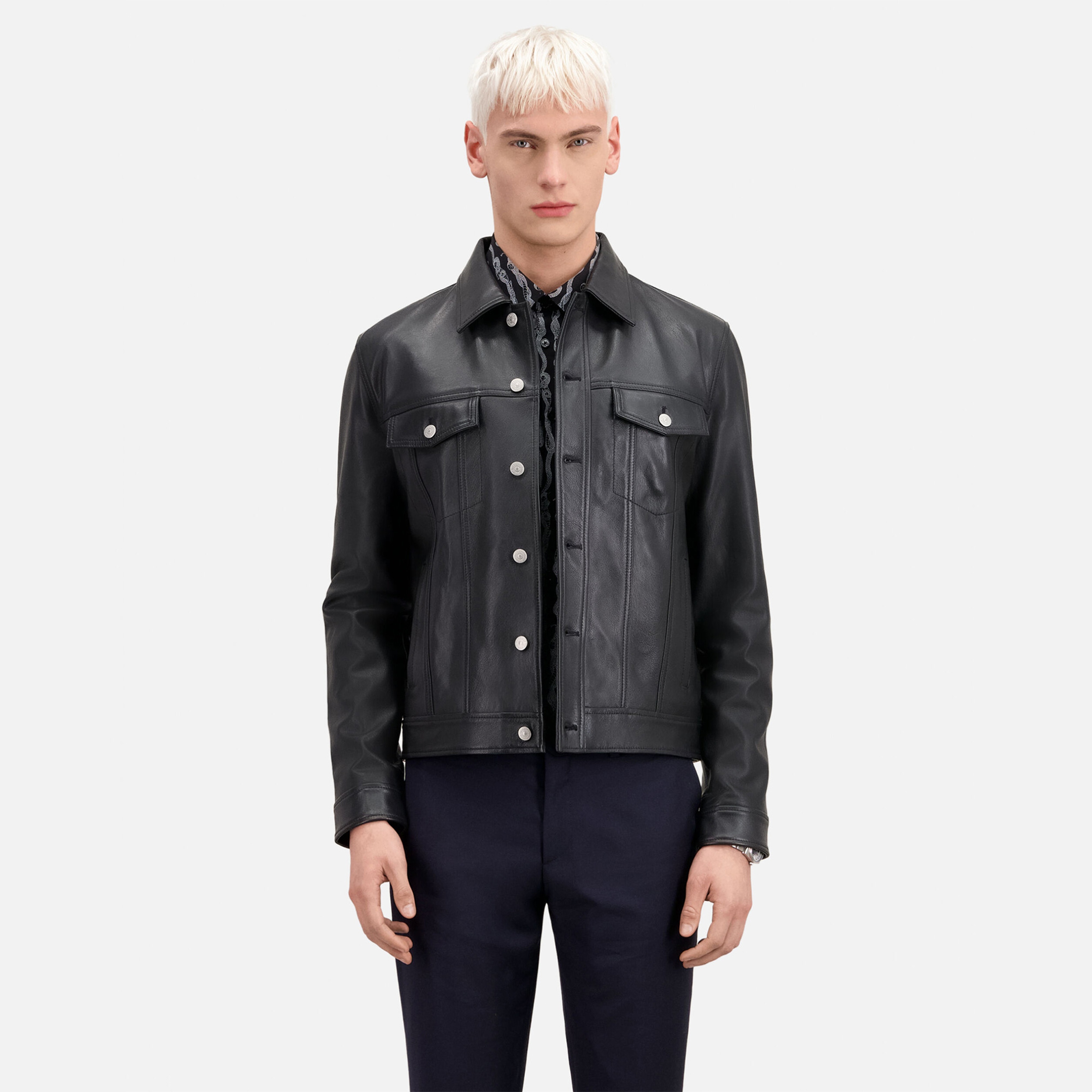 ERKEK SİYAH DERİ CEKET