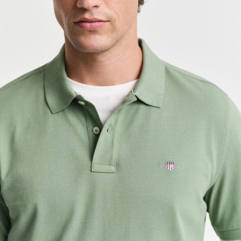 GANT Erkek Yeşil Regular Fit Polo