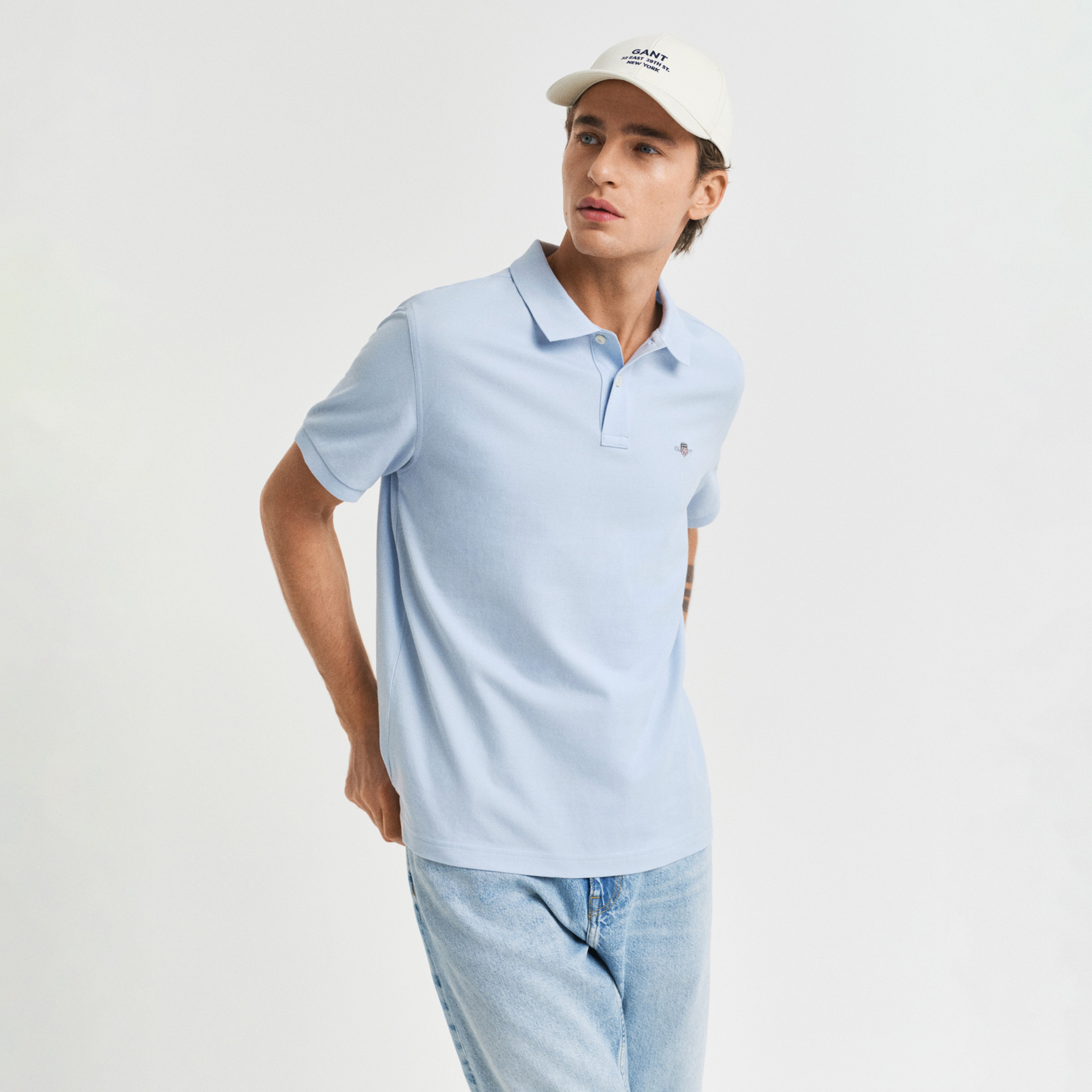 GANT Erkek Mavi Regular Fit Polo