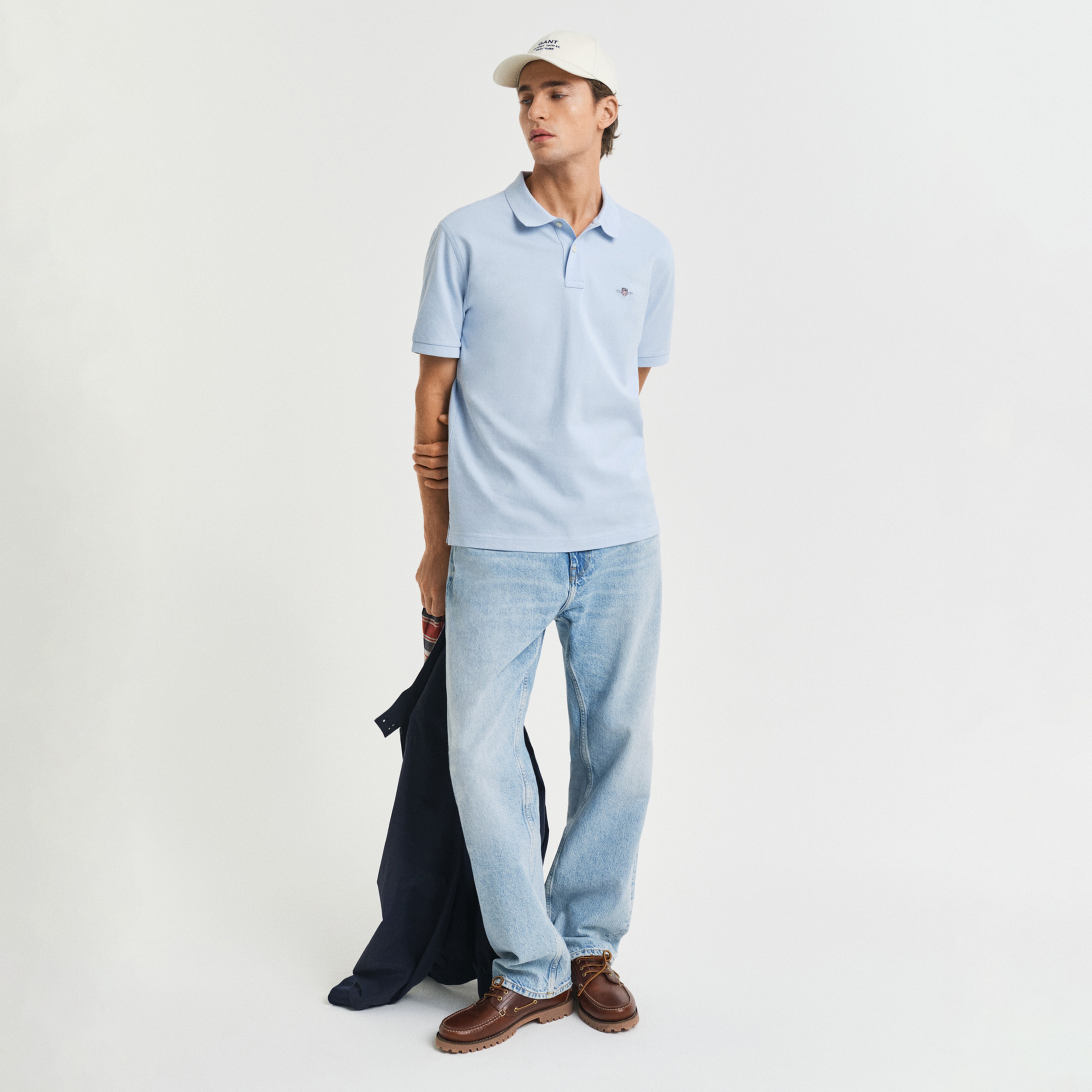 GANT Erkek Mavi Regular Fit Polo