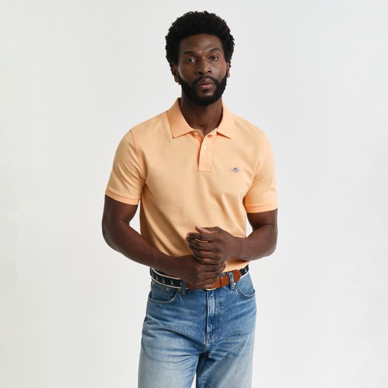 GANT Erkek Turuncu Regular Fit Polo