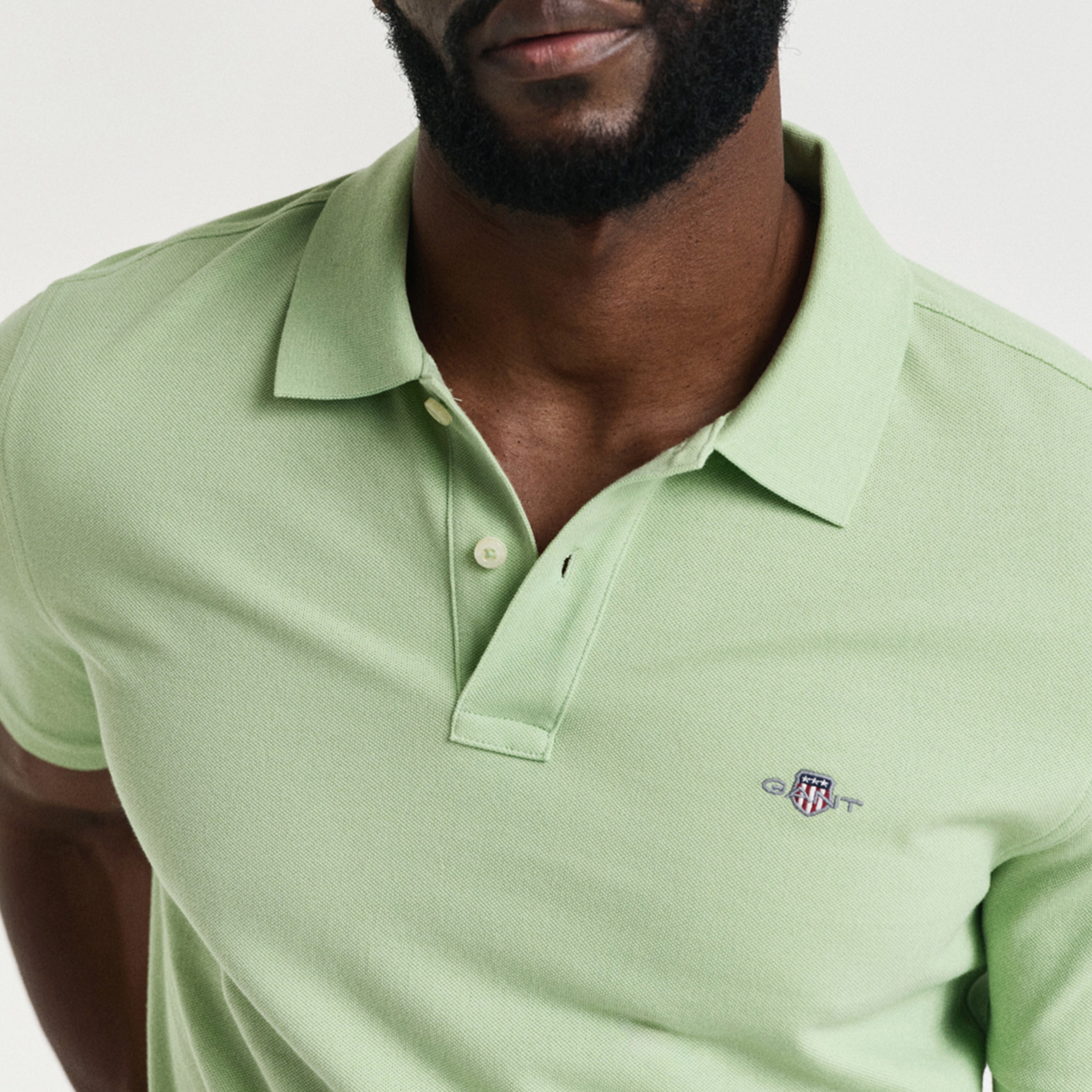 GANT Erkek Yeşil Regular Fit Polo