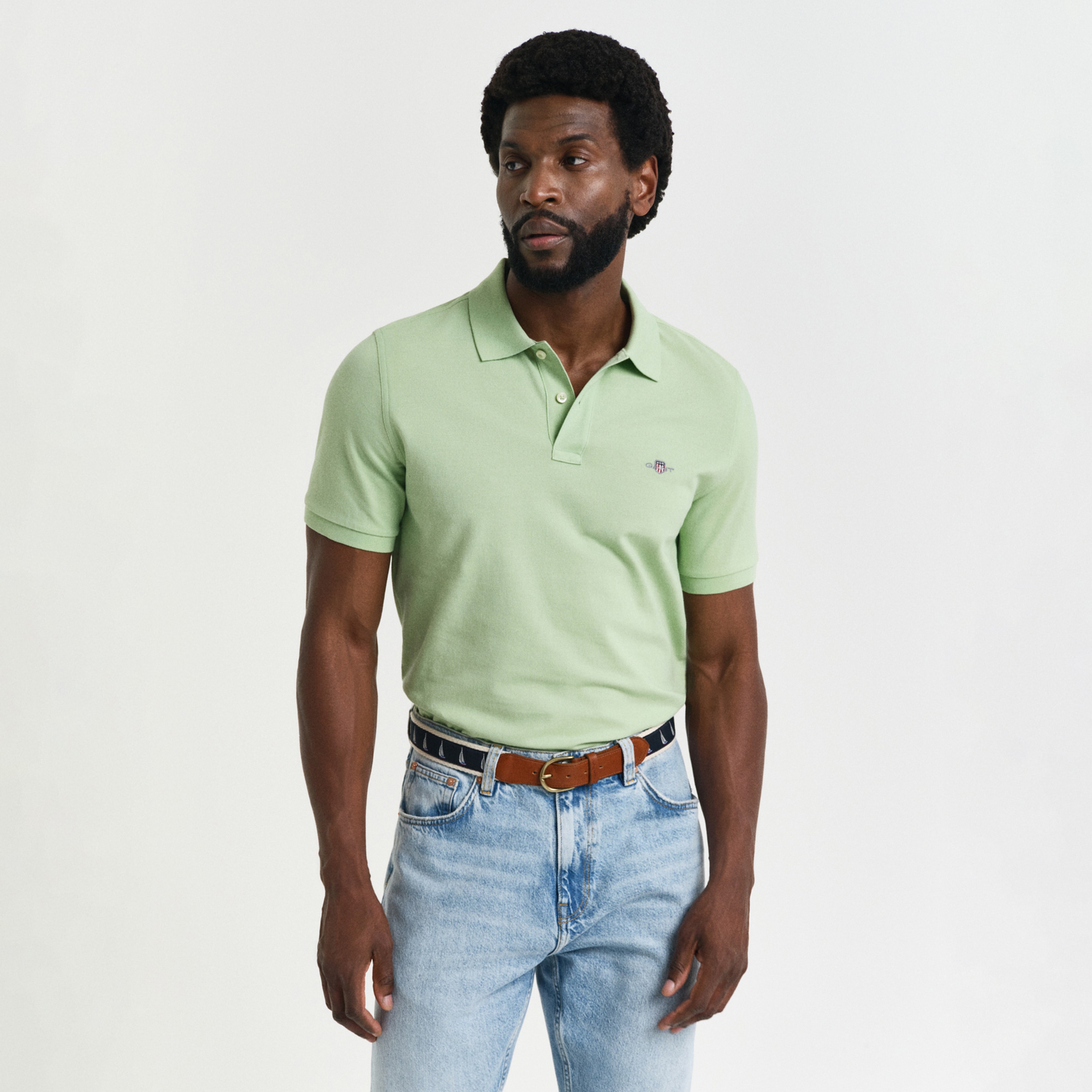 GANT Erkek Yeşil Regular Fit Polo