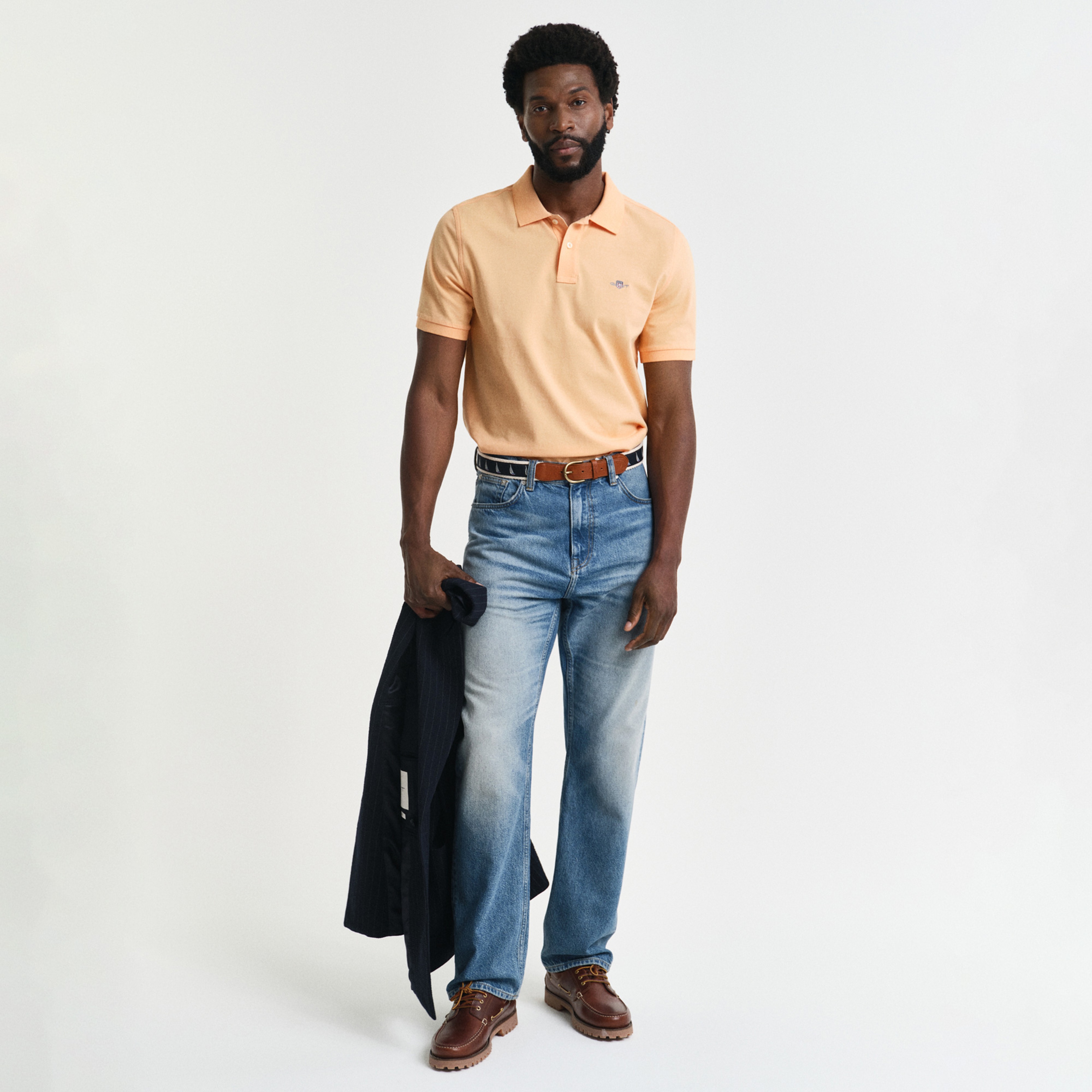 GANT Erkek Turuncu Regular Fit Polo