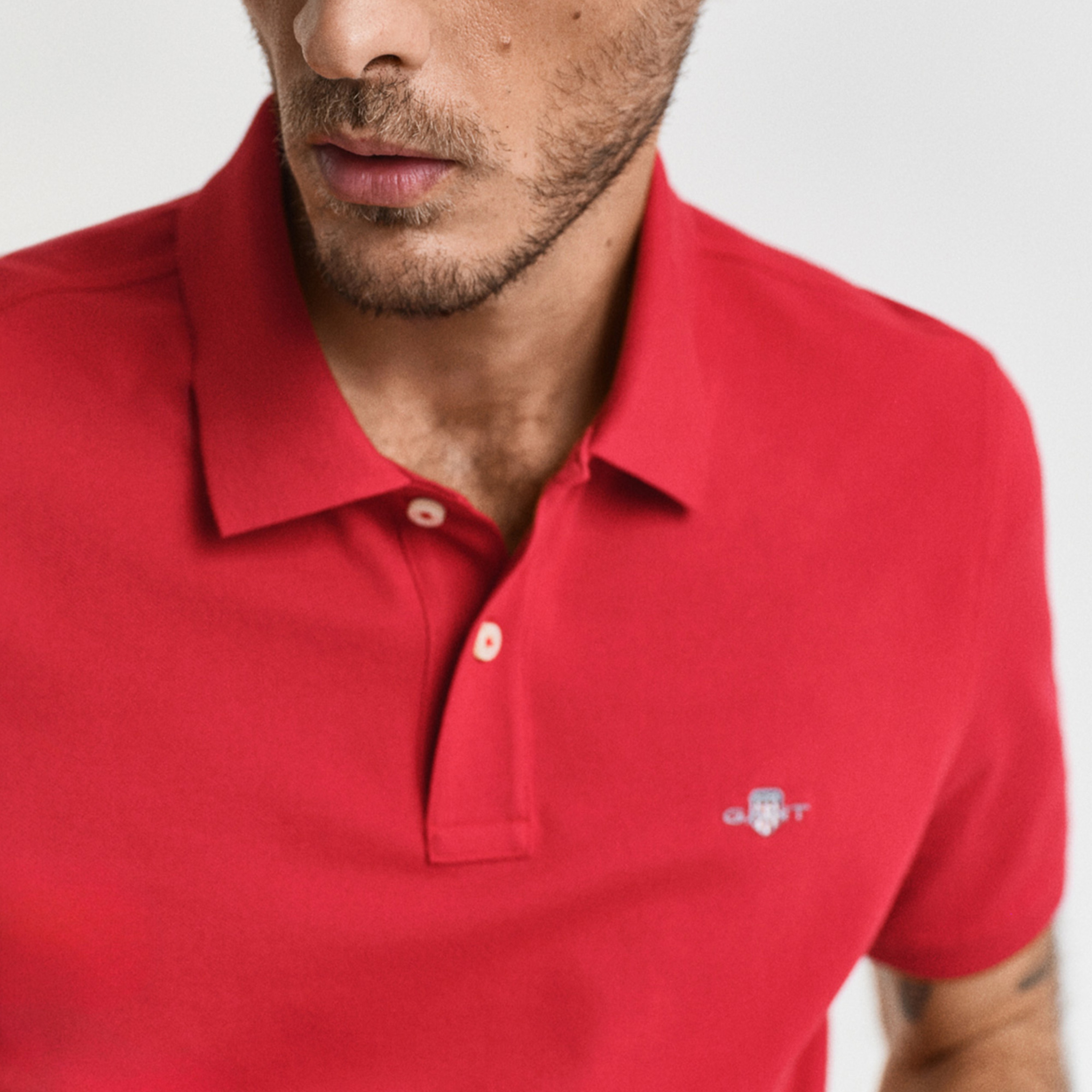 GANT Erkek Kırmızı Regular Fit Polo