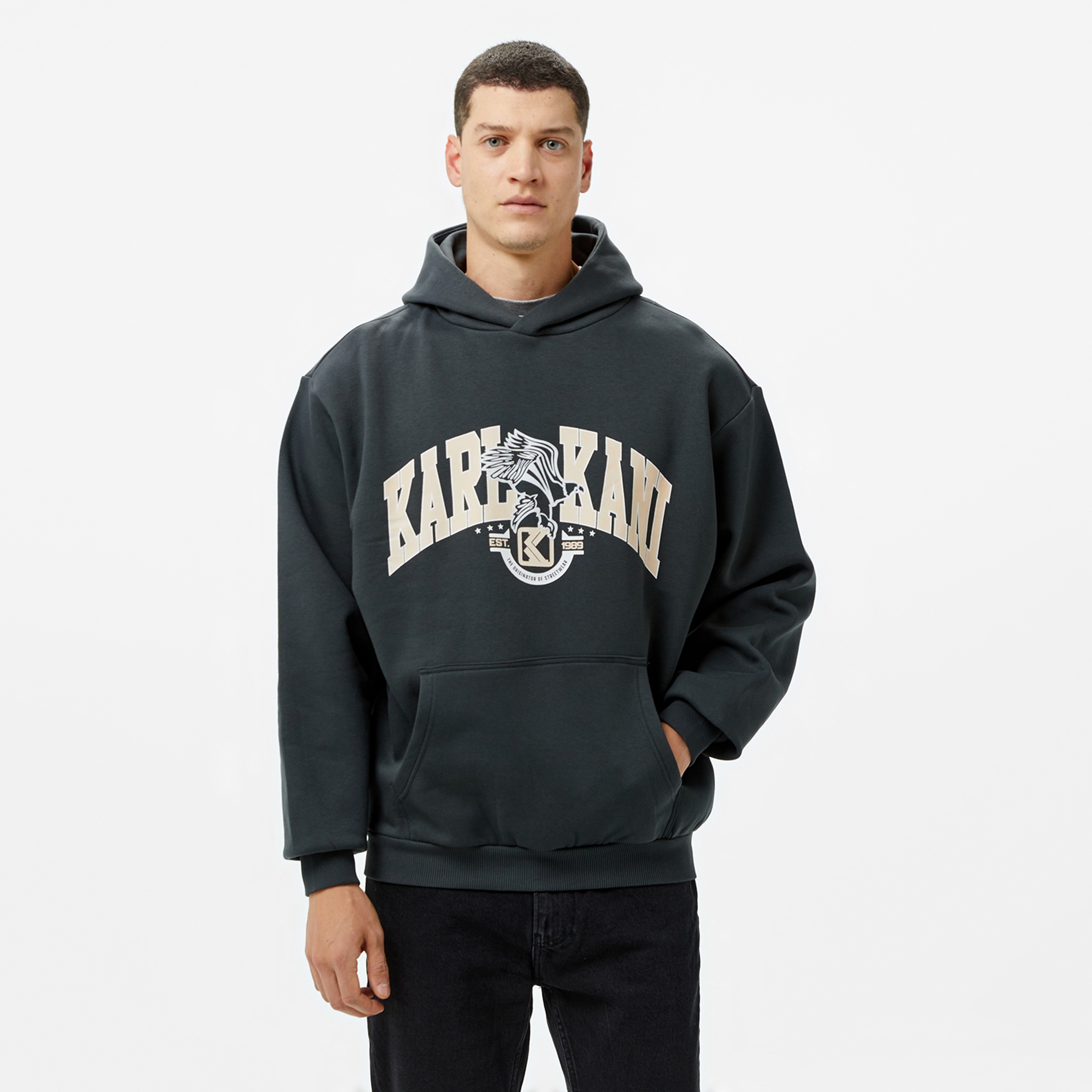 Karl Kani Serif Burnout Erkek Krem T-Shirt