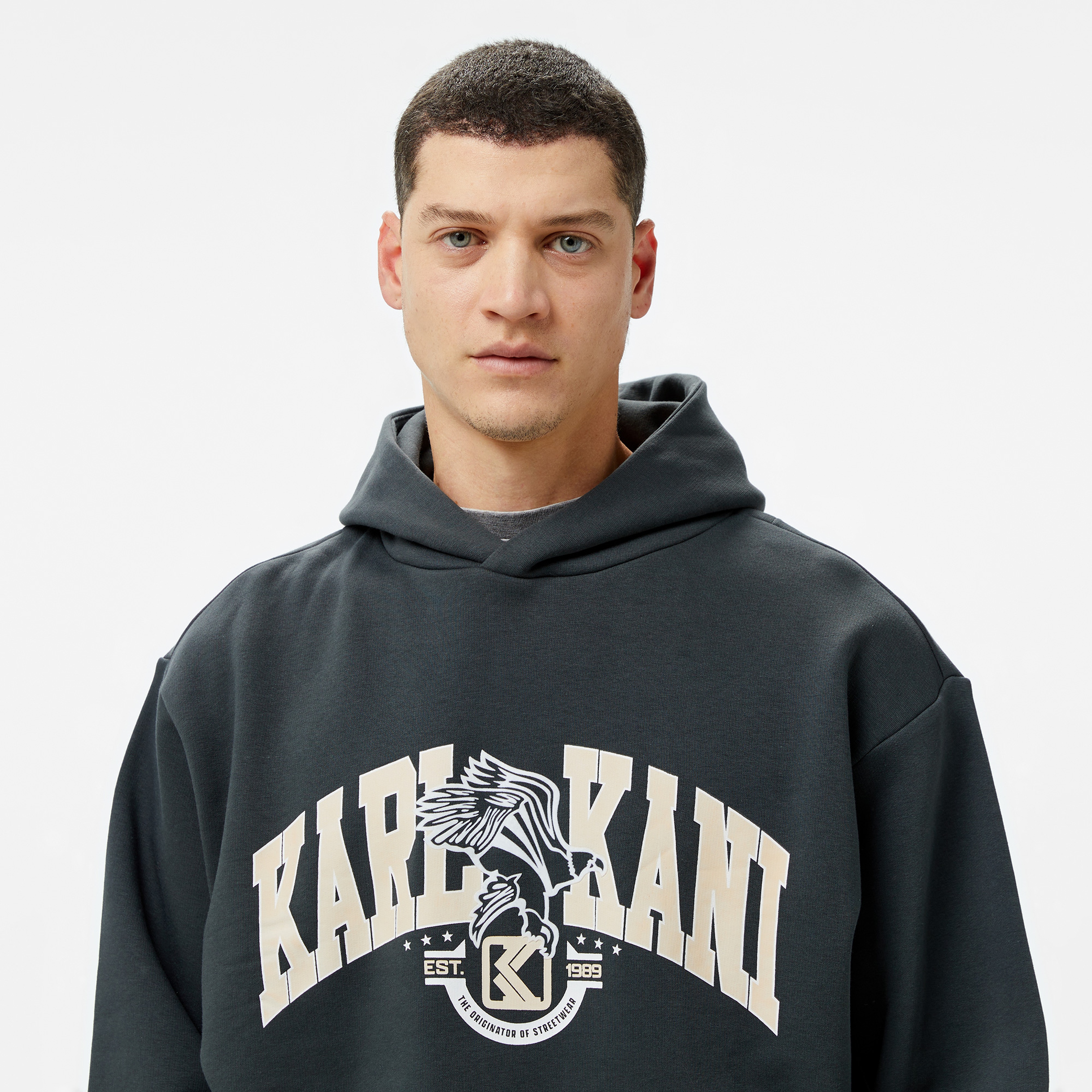 Karl Kani Serif Burnout Erkek Krem T-Shirt