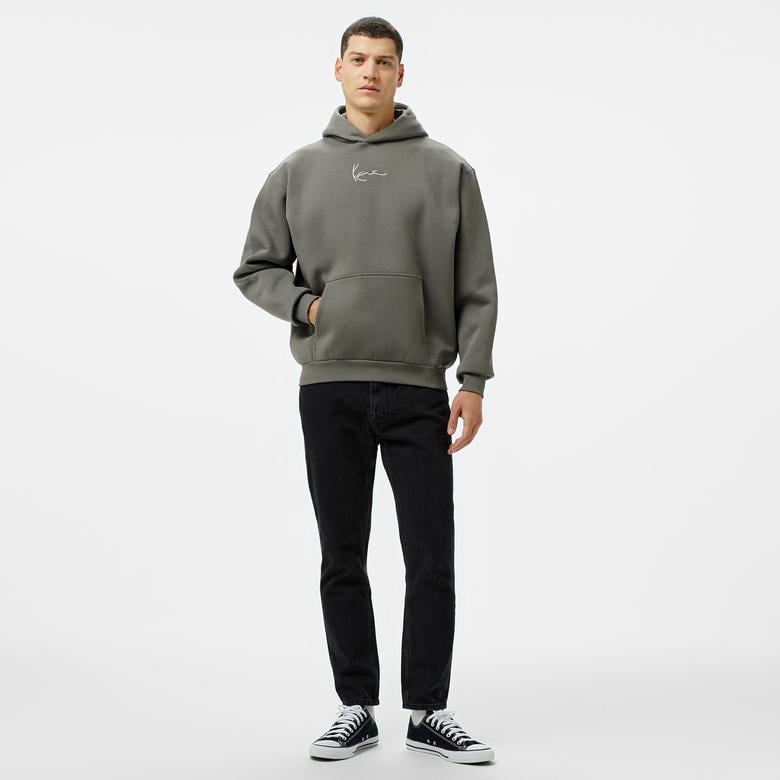 Karl Kani Small Signature Essential Os  Erkek Gri Hoodie