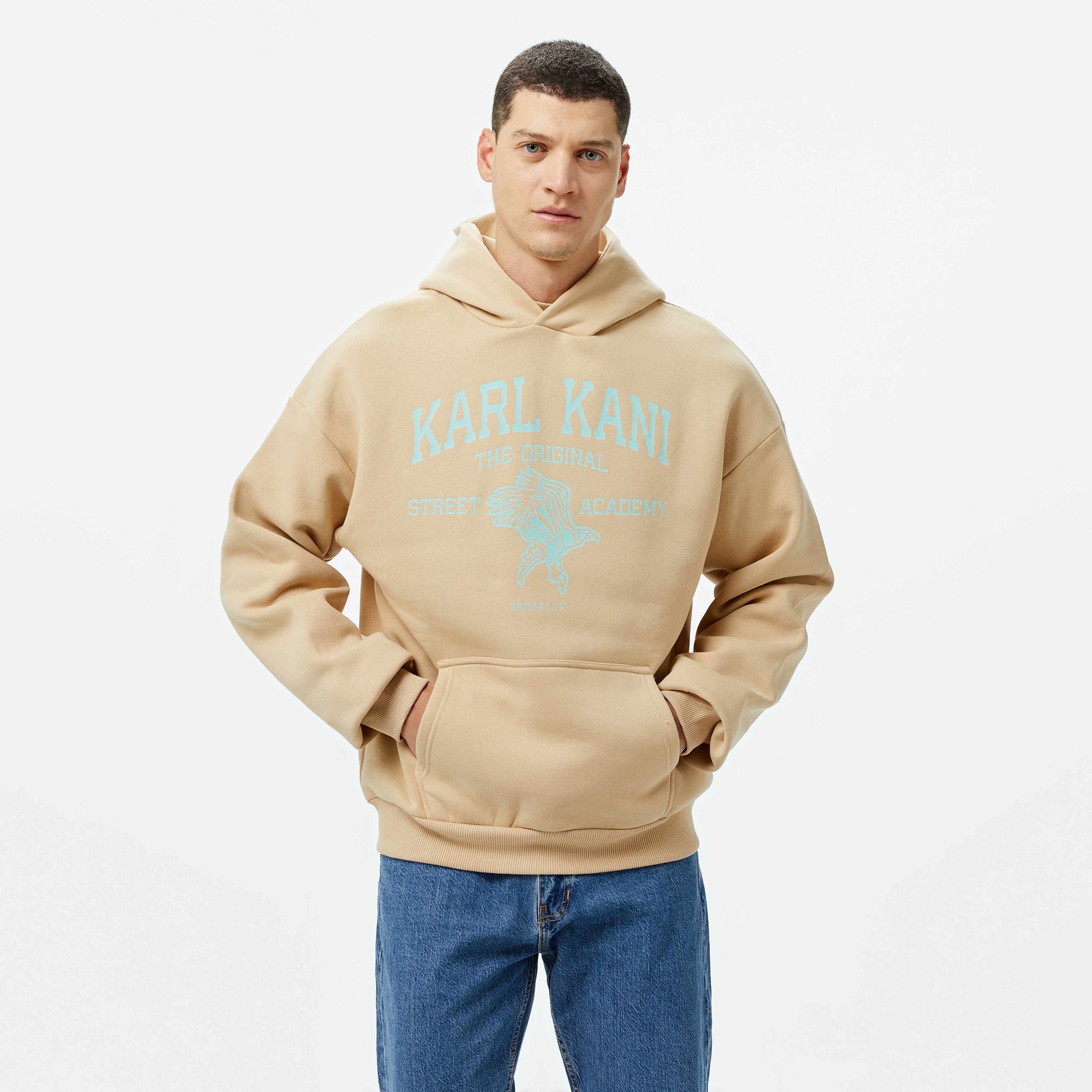 Karl Kani Kani Street Academy Os  Erkek Krem Hoodie