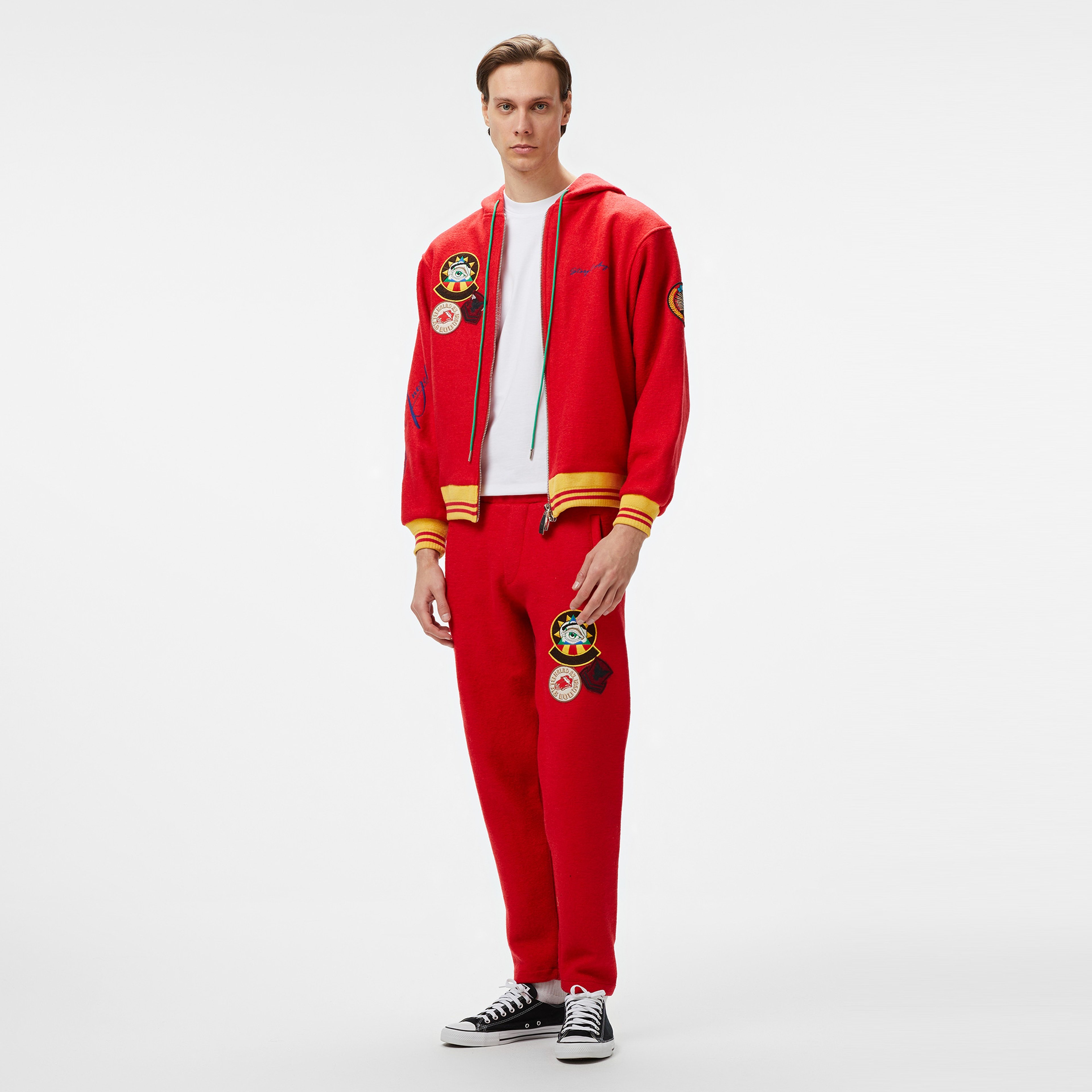 Story Of Angels Soa Big Chef Lana Wool Oversize Hooded Erkek Kırmızı Ceket