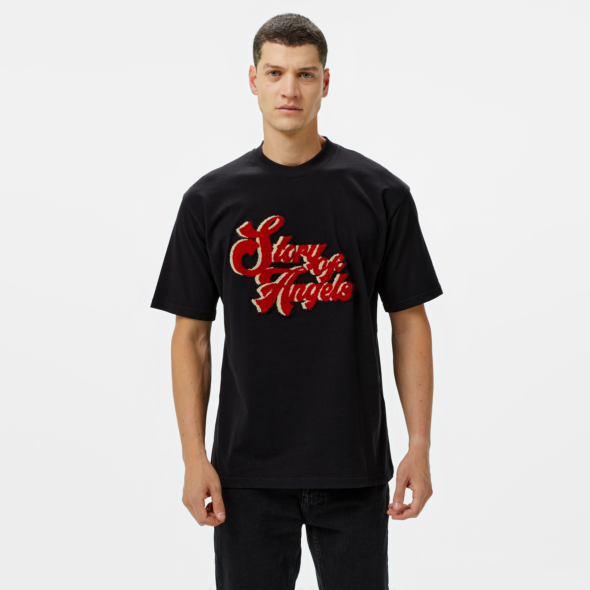 Story Of Angels Soa Graffiti Emb. Erkek Siyah T-Shirt