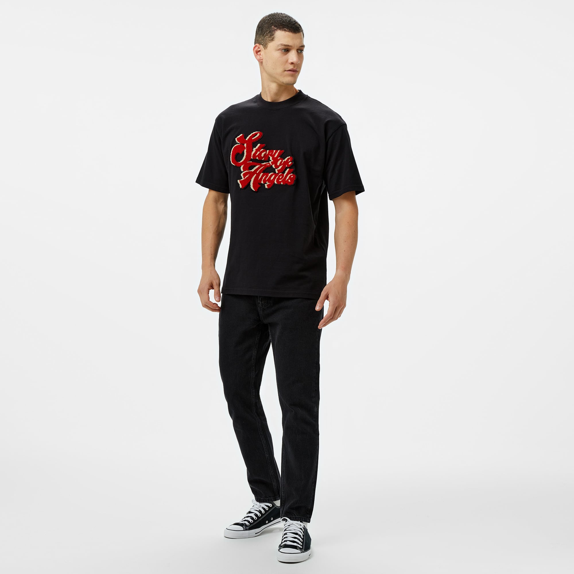 Story Of Angels Soa Graffiti Emb. Erkek Siyah T-Shirt