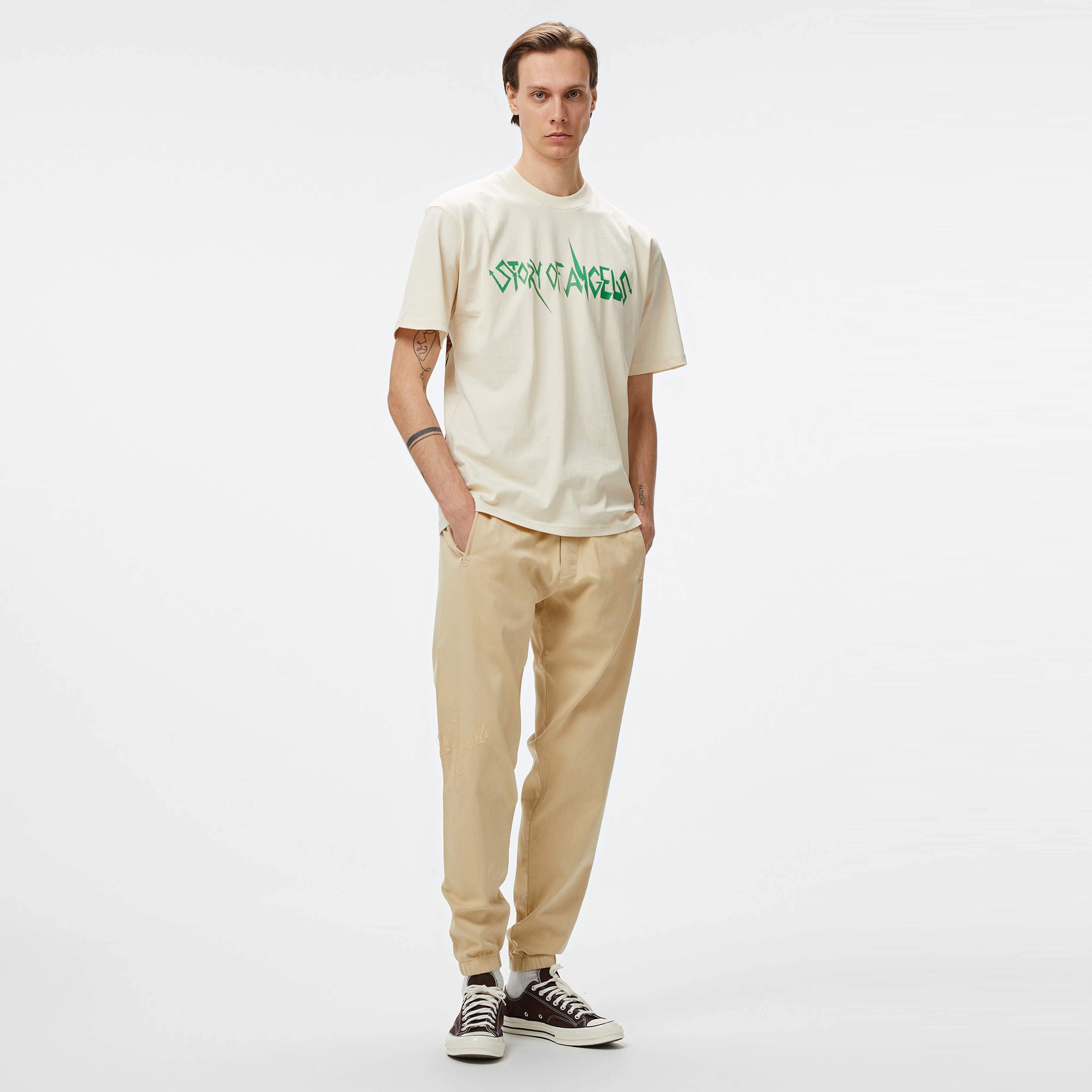 Story Of Angels Budha Dream Erkek Krem T-Shirt