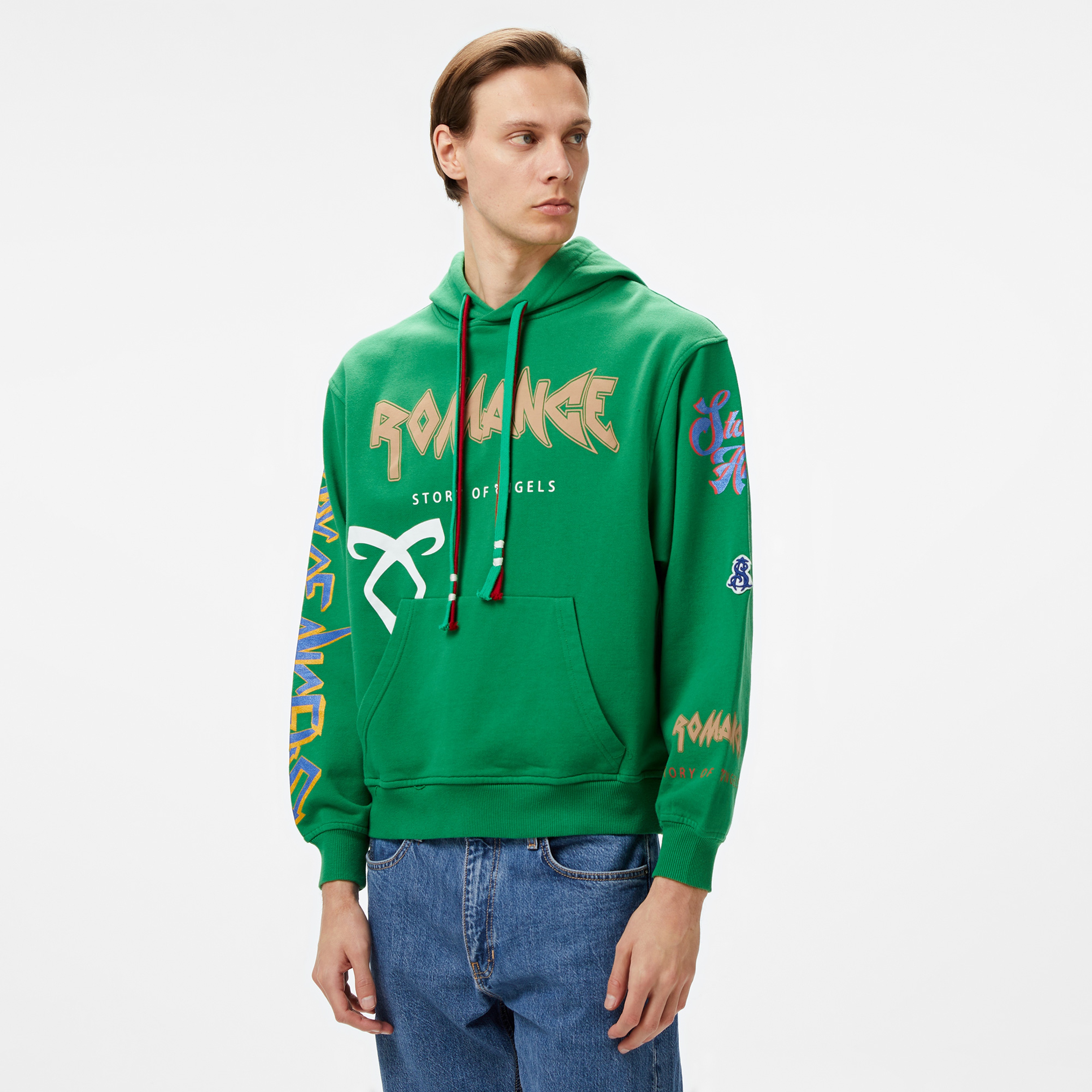 Story Of Angels Soa Eternally Yours Romance  Erkek Yeşil Hoodie