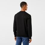 Erkek Regular Fit Bisiklet Yaka Baskılı Siyah Sweatshirt