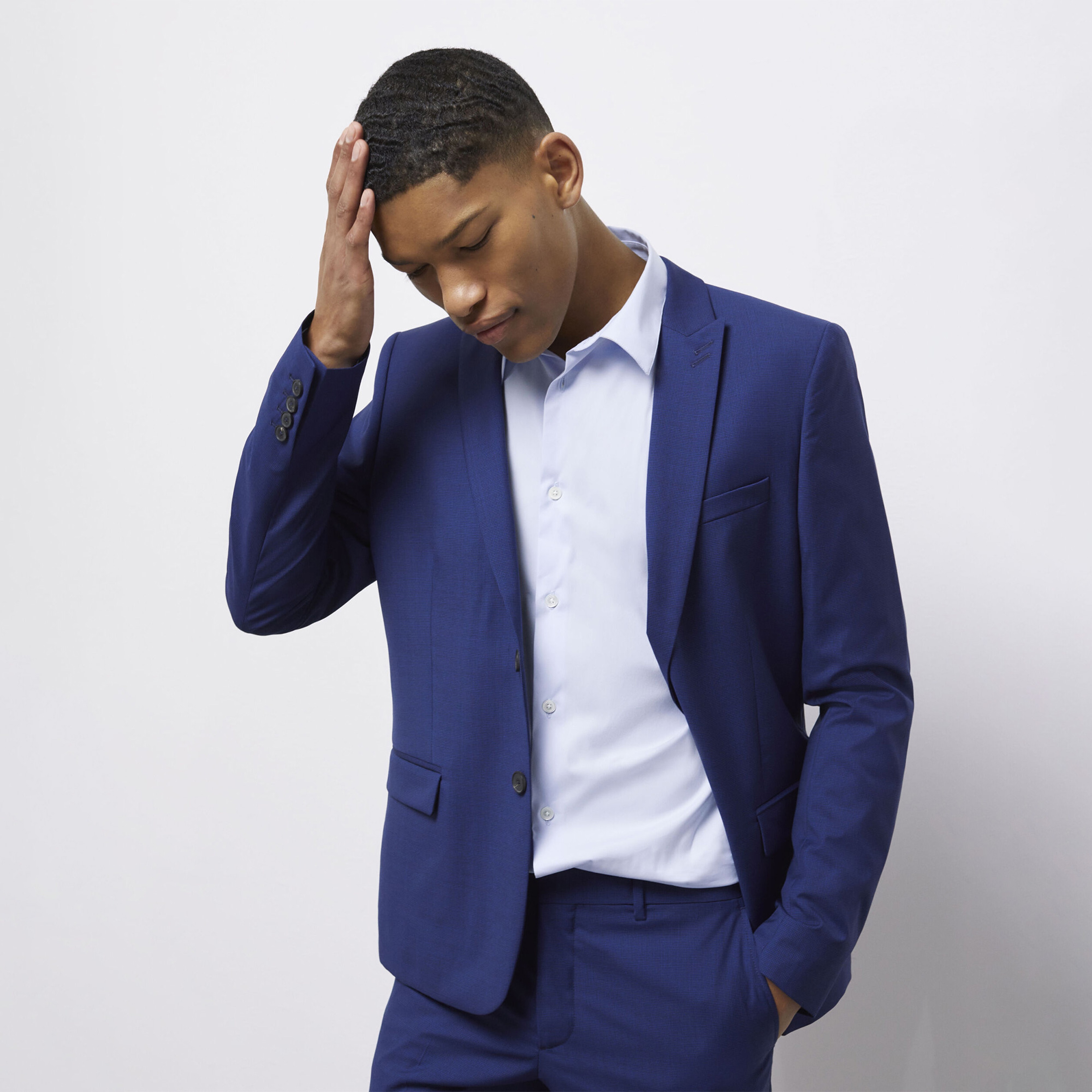 ERKEK FORMAL MAVİ GÖMLEK