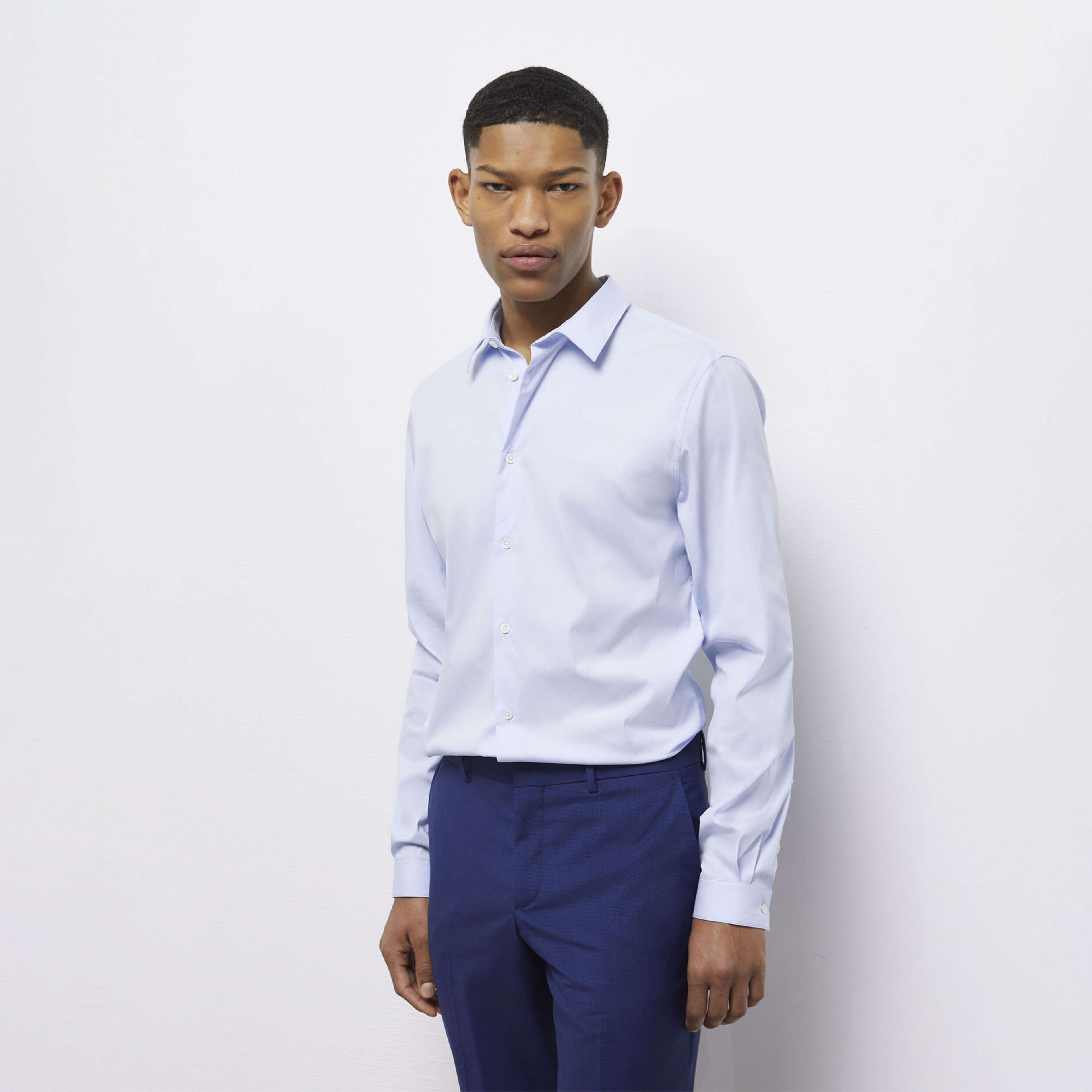 ERKEK FORMAL MAVİ GÖMLEK