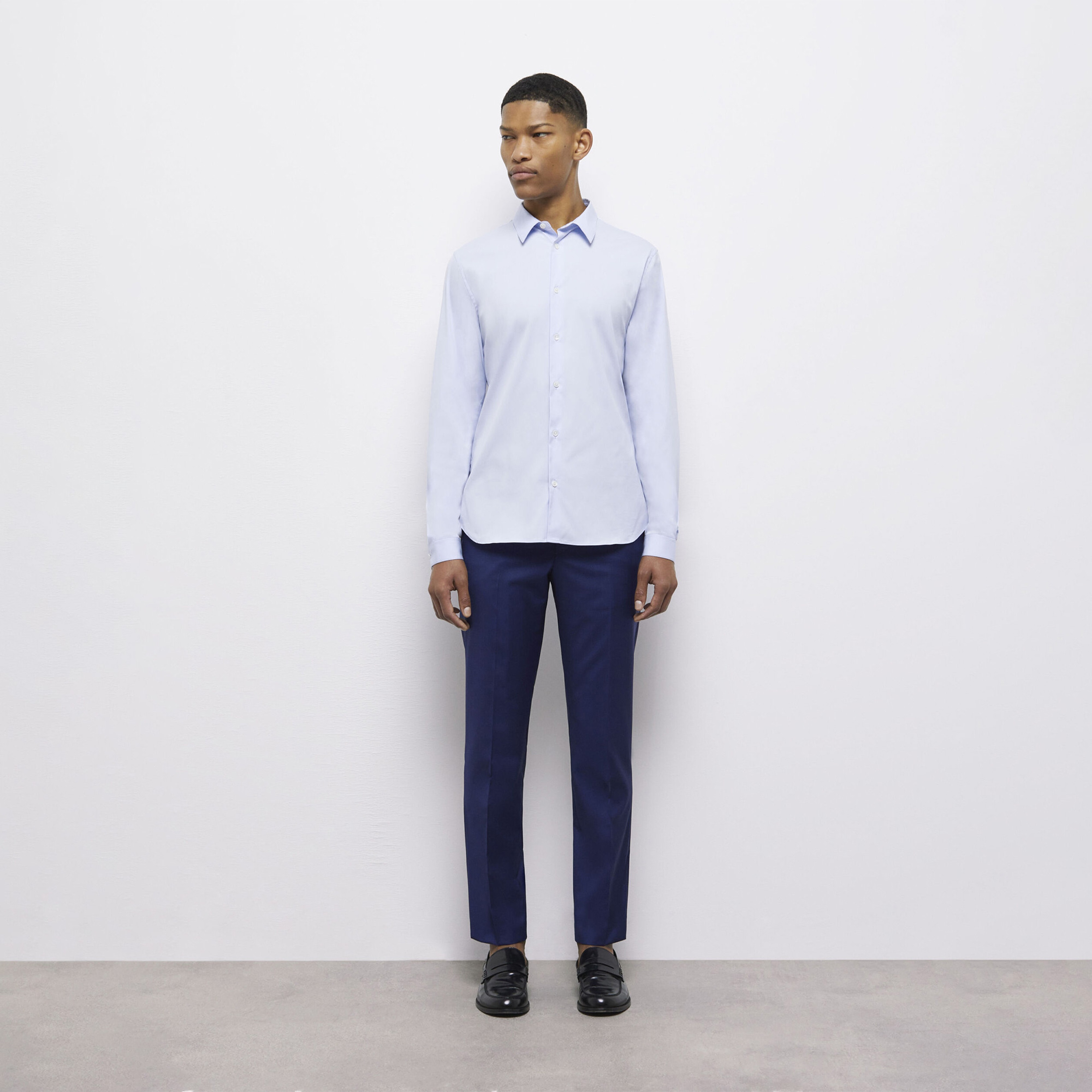 ERKEK FORMAL MAVİ GÖMLEK