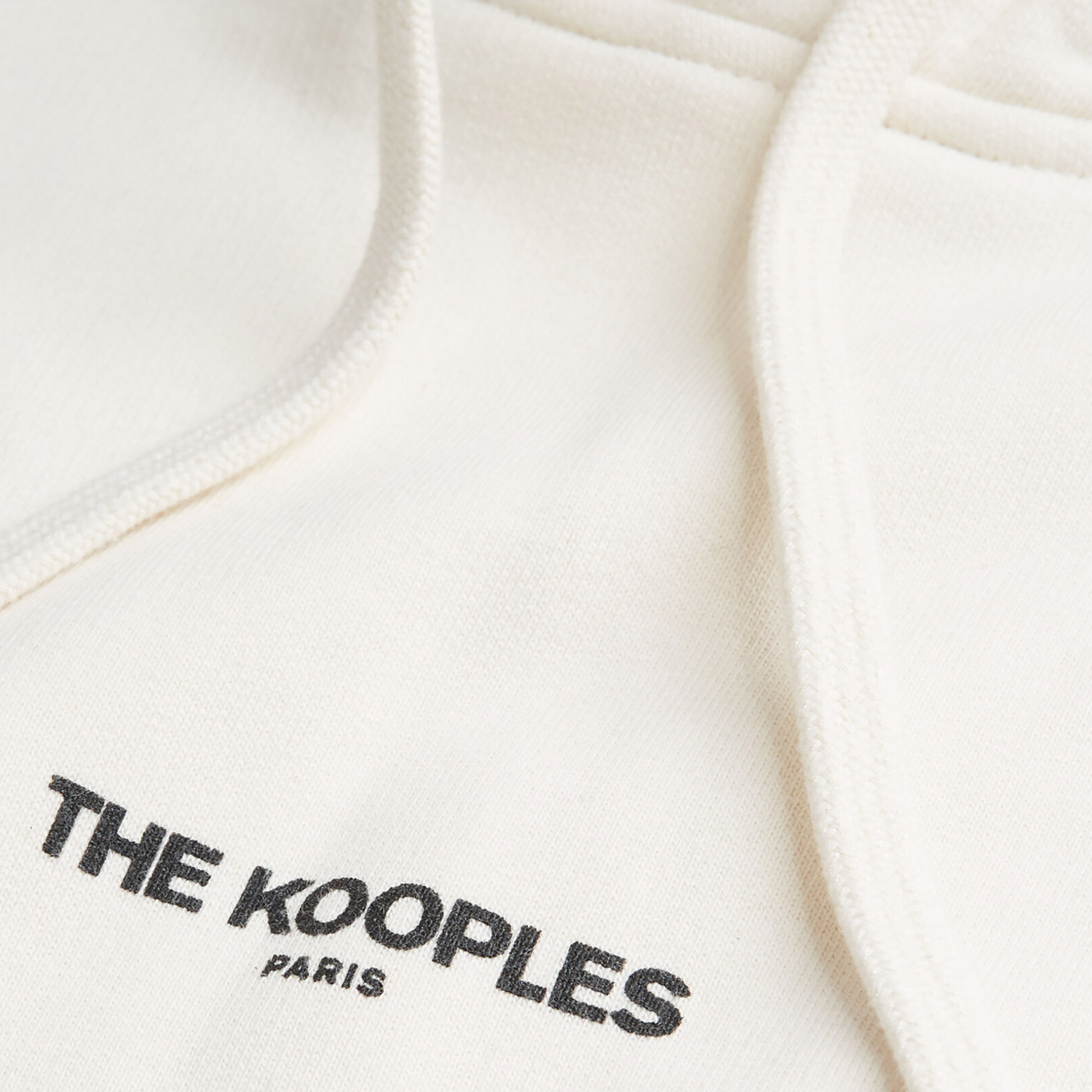 ERKEK KAPÜŞONLU LOGO BASKILI BEYAZ SWEATSHIRT