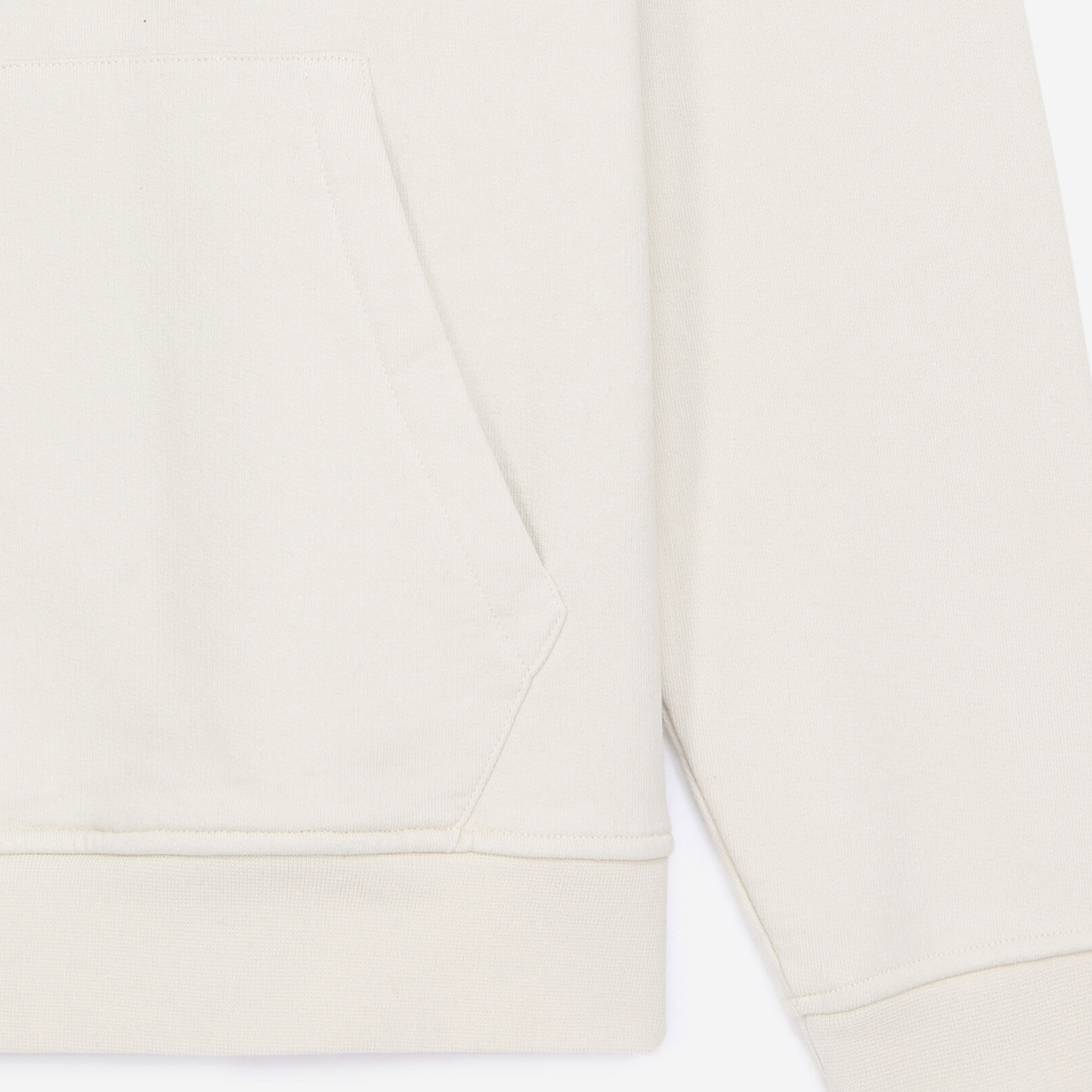 ERKEK KAPÜŞONLU LOGO BASKILI BEYAZ SWEATSHIRT