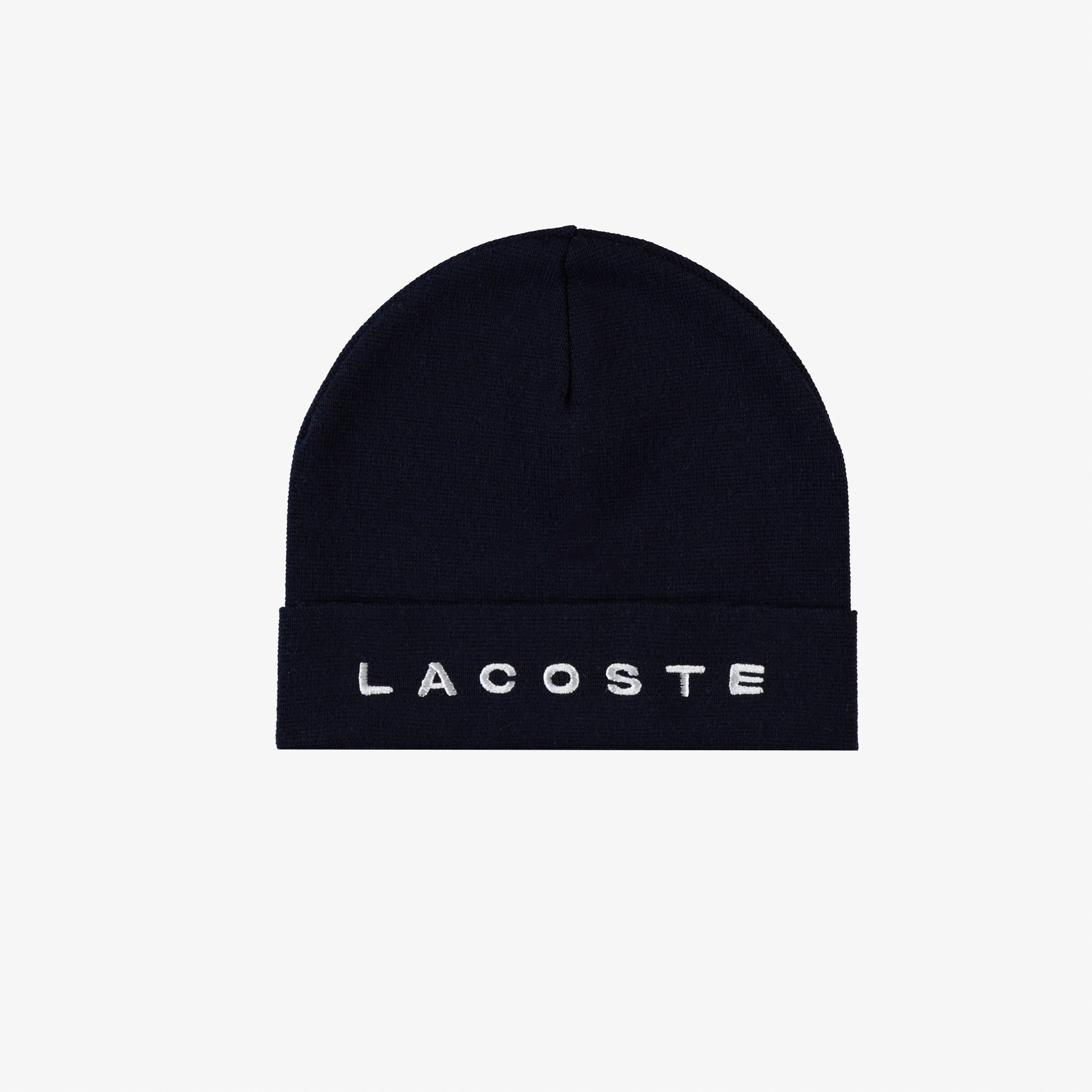 Lacoste Erkek Baskılı Yün Mavi Bere