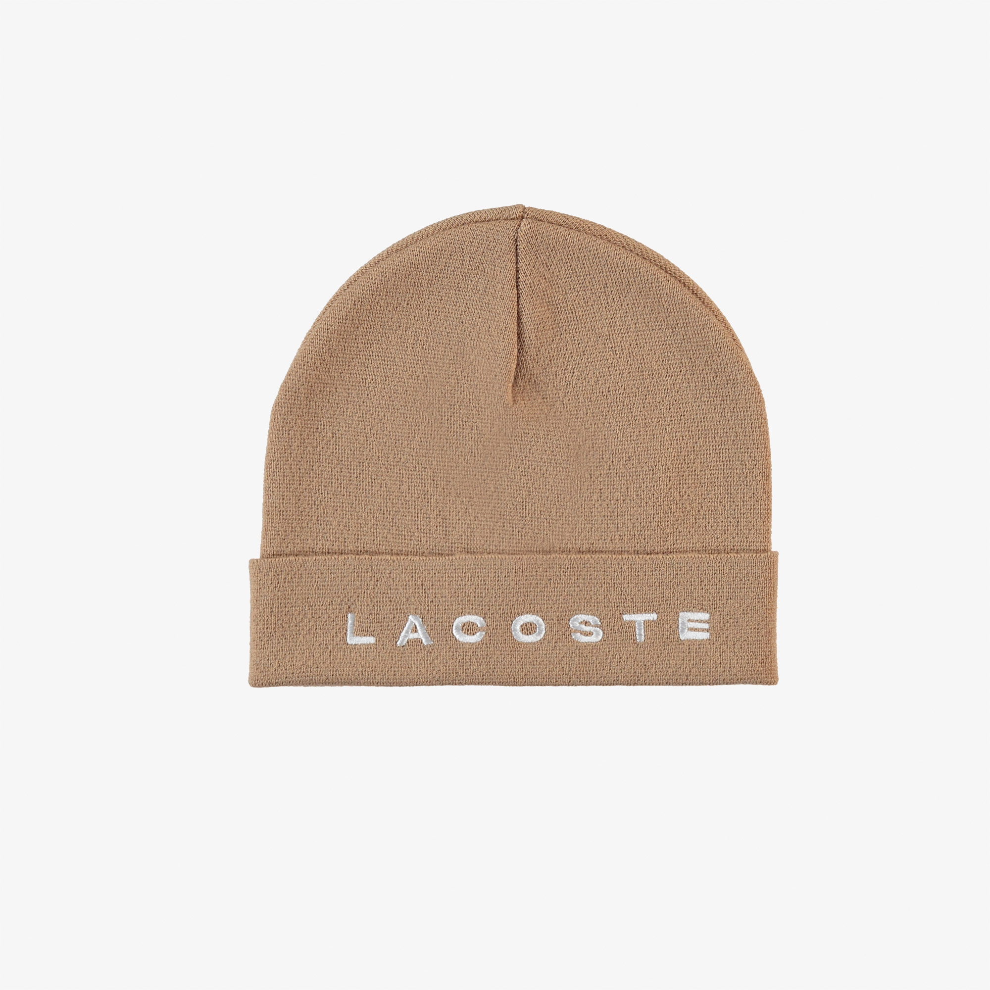 Lacoste Erkek Baskılı Yün Bej Bere
