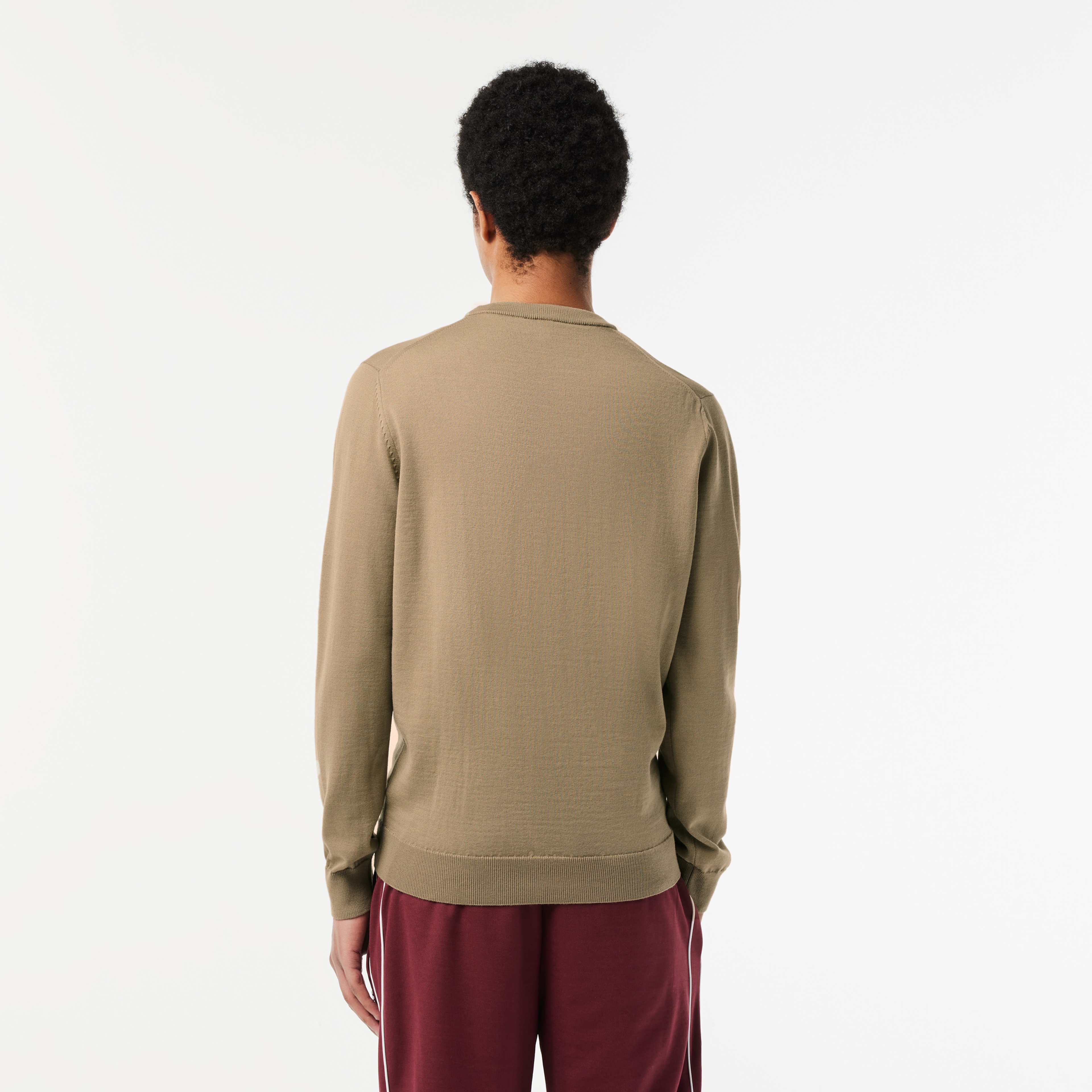 Lacoste Men's Crew Neck Merino Wool Sweater