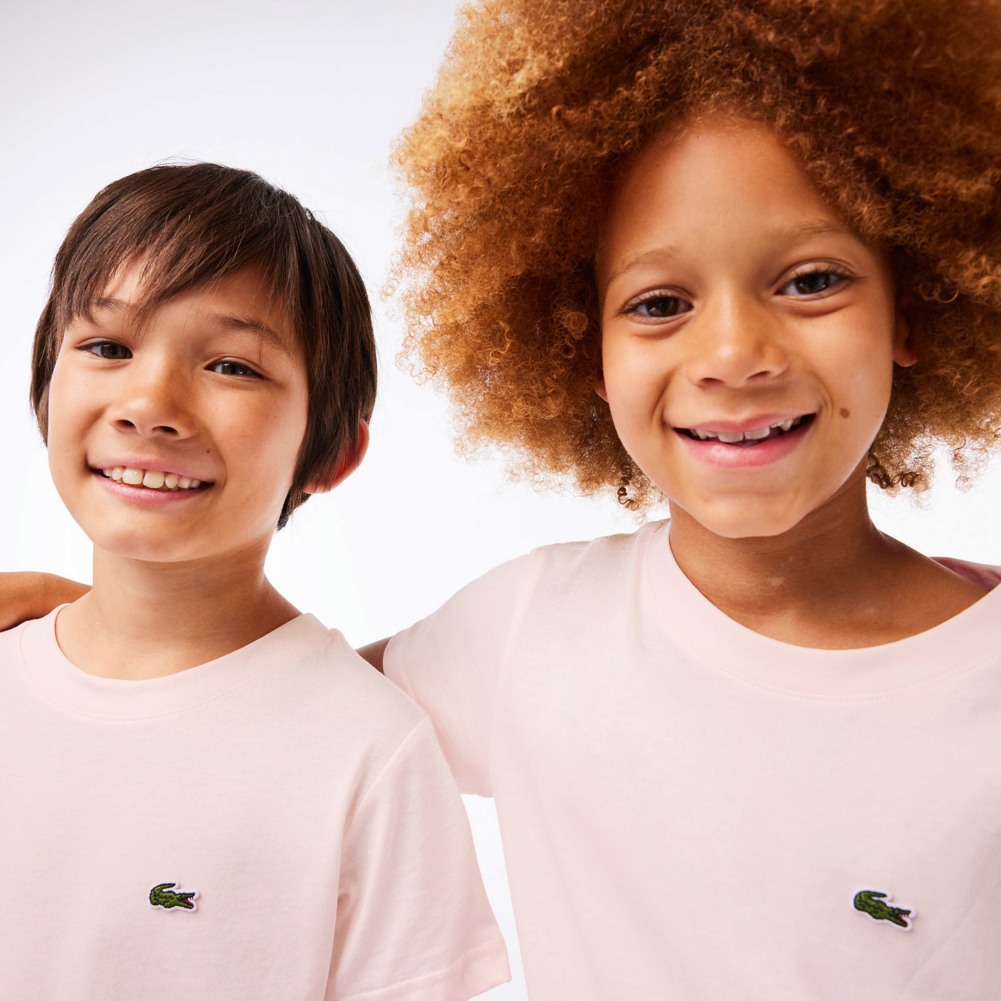 Çocuk Bisiklet Yaka Açık Pembe T-Shirt