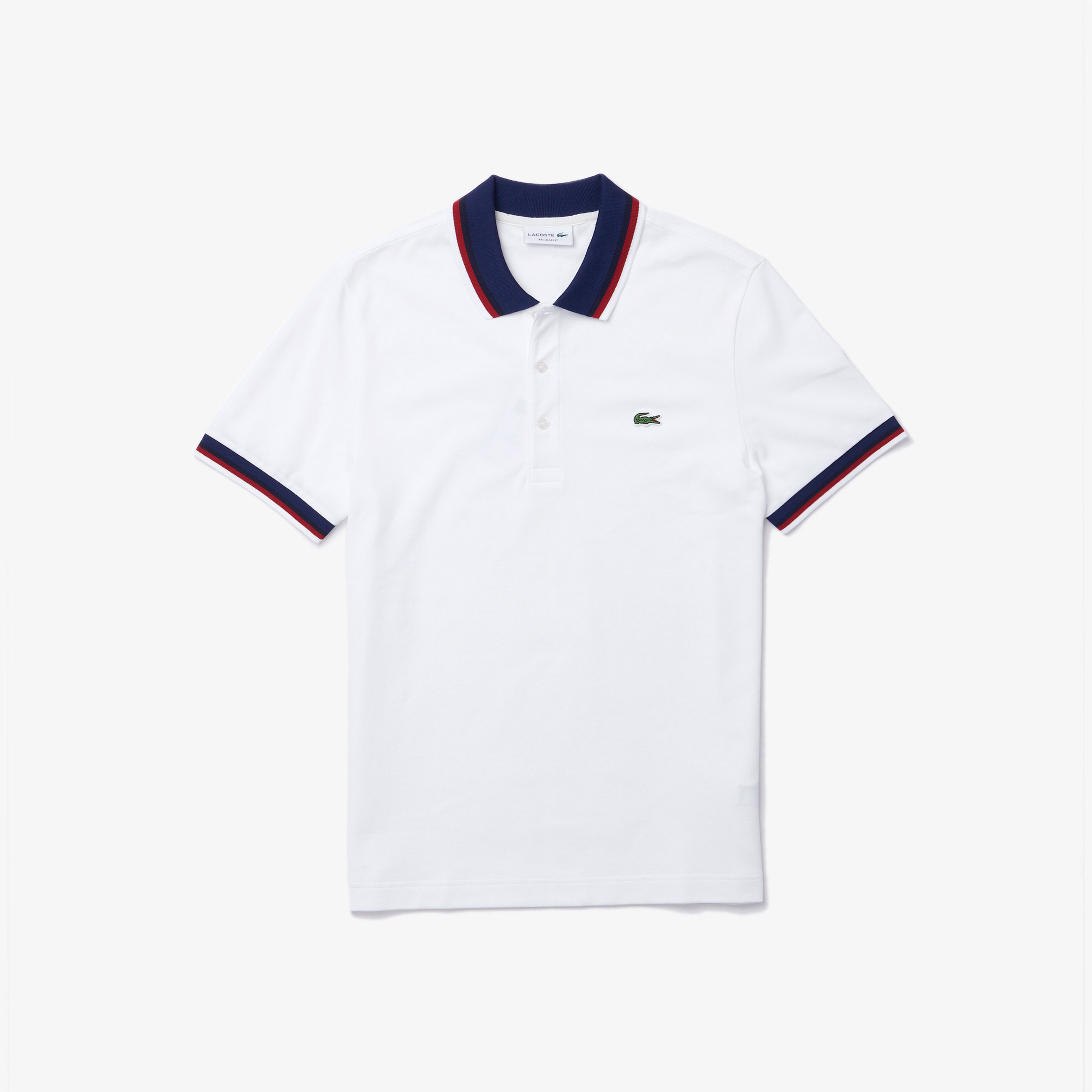 Lacoste Regular Fit Stretch Cotton Piqué Contrast Collar Polo Shirt