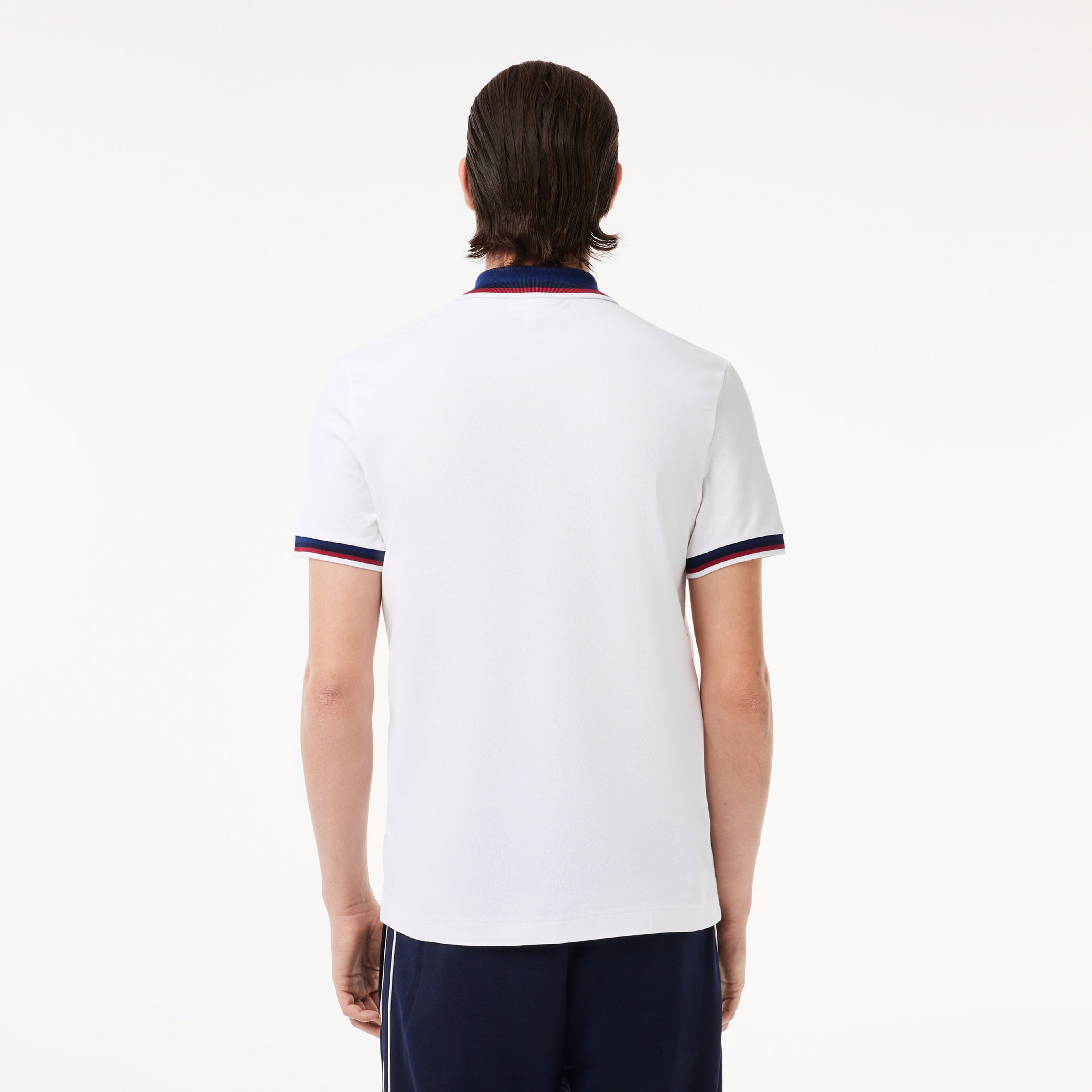 Lacoste Regular Fit Stretch Cotton Piqué Contrast Collar Polo Shirt