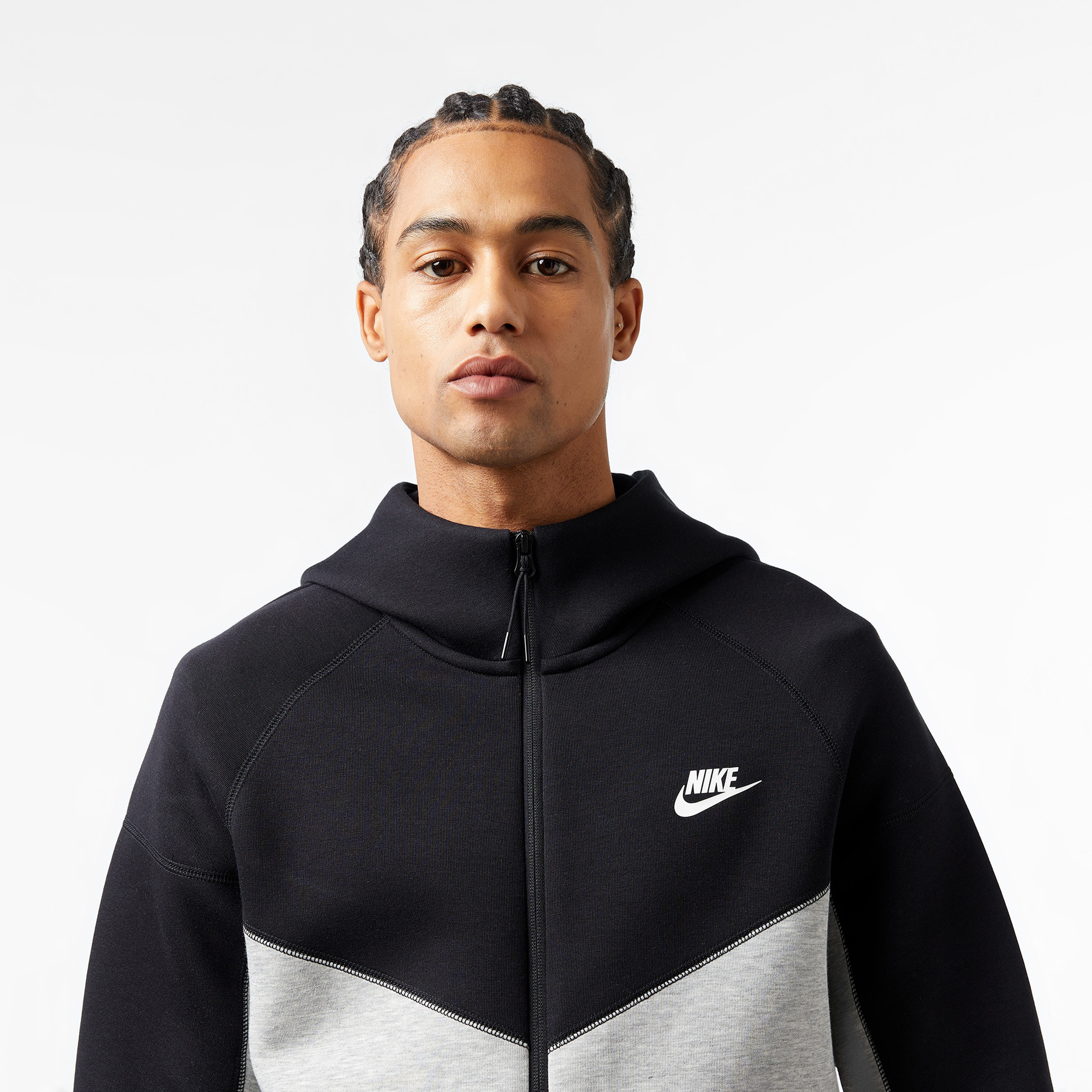 Nike Tech Fleece Full Zip Windrunner Erkek Gri Eşofman Üstü