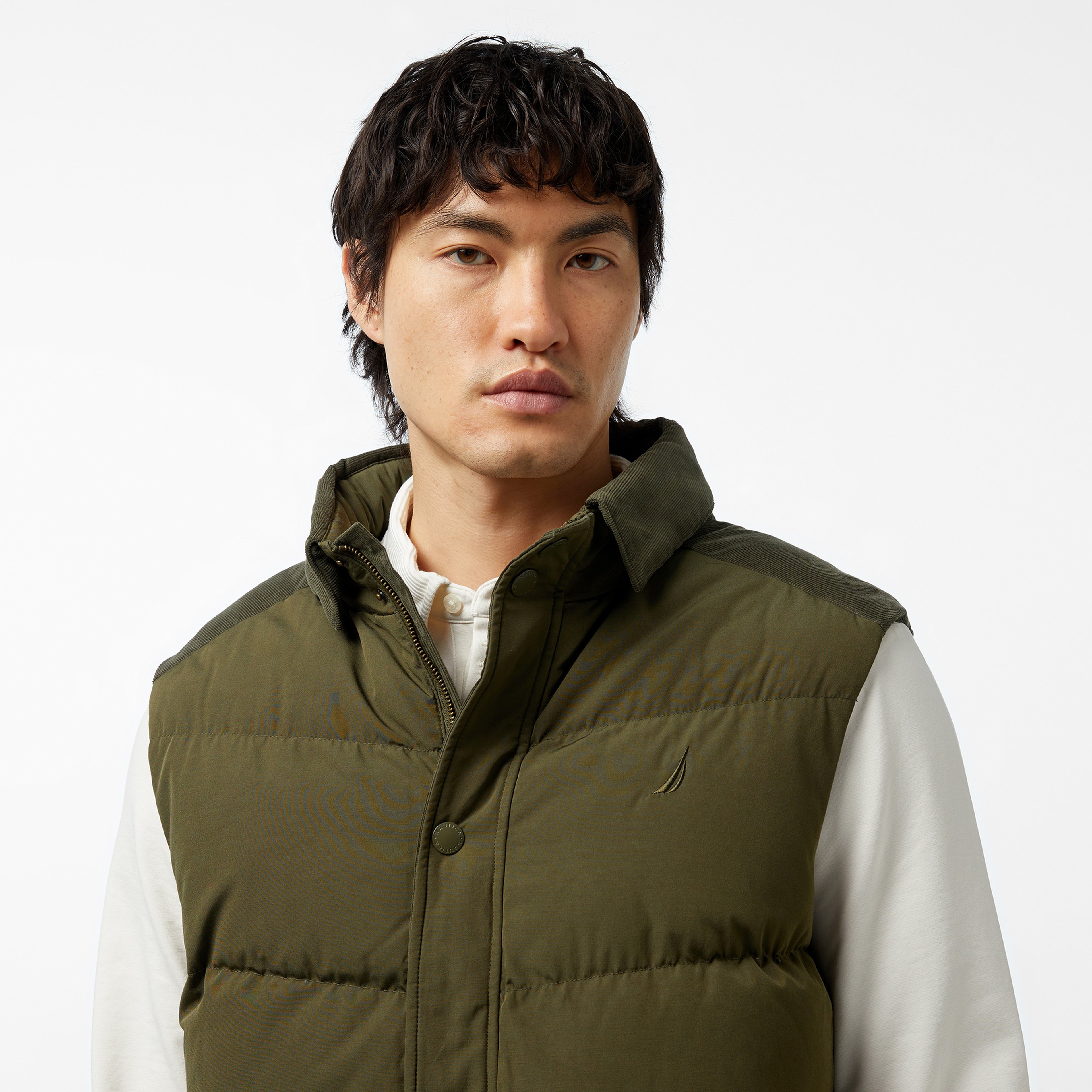 Nautica Erkek Yeşil Standart Fit Yelek