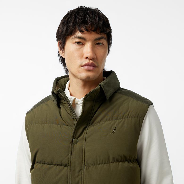 Nautica Erkek Yeşil Standart Fit Yelek