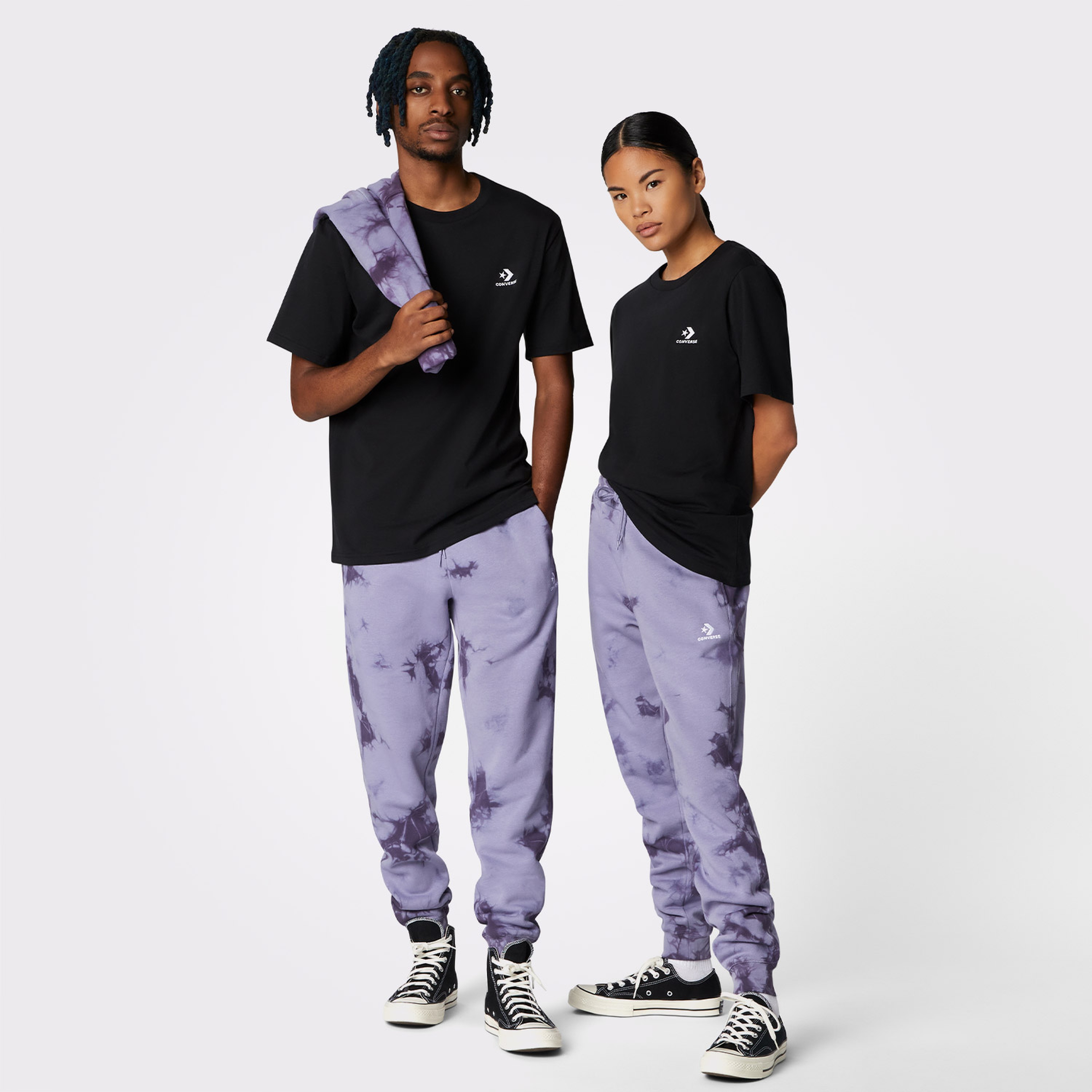 Converse Go-To Embroidered Star Chevron Unisex Siyah T-Shirt