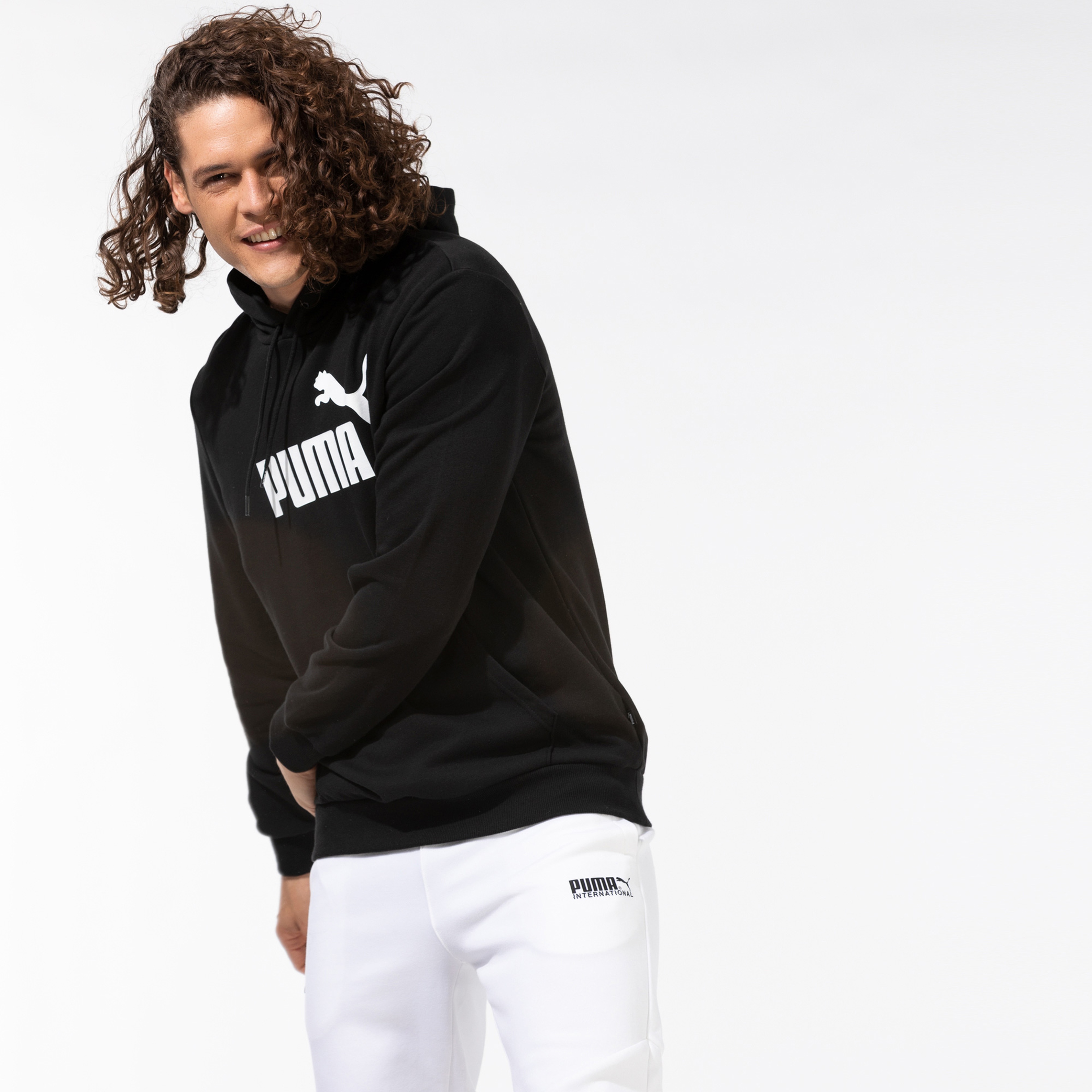 Puma Ess Big Logo Erkek Siyah Sweatshirt