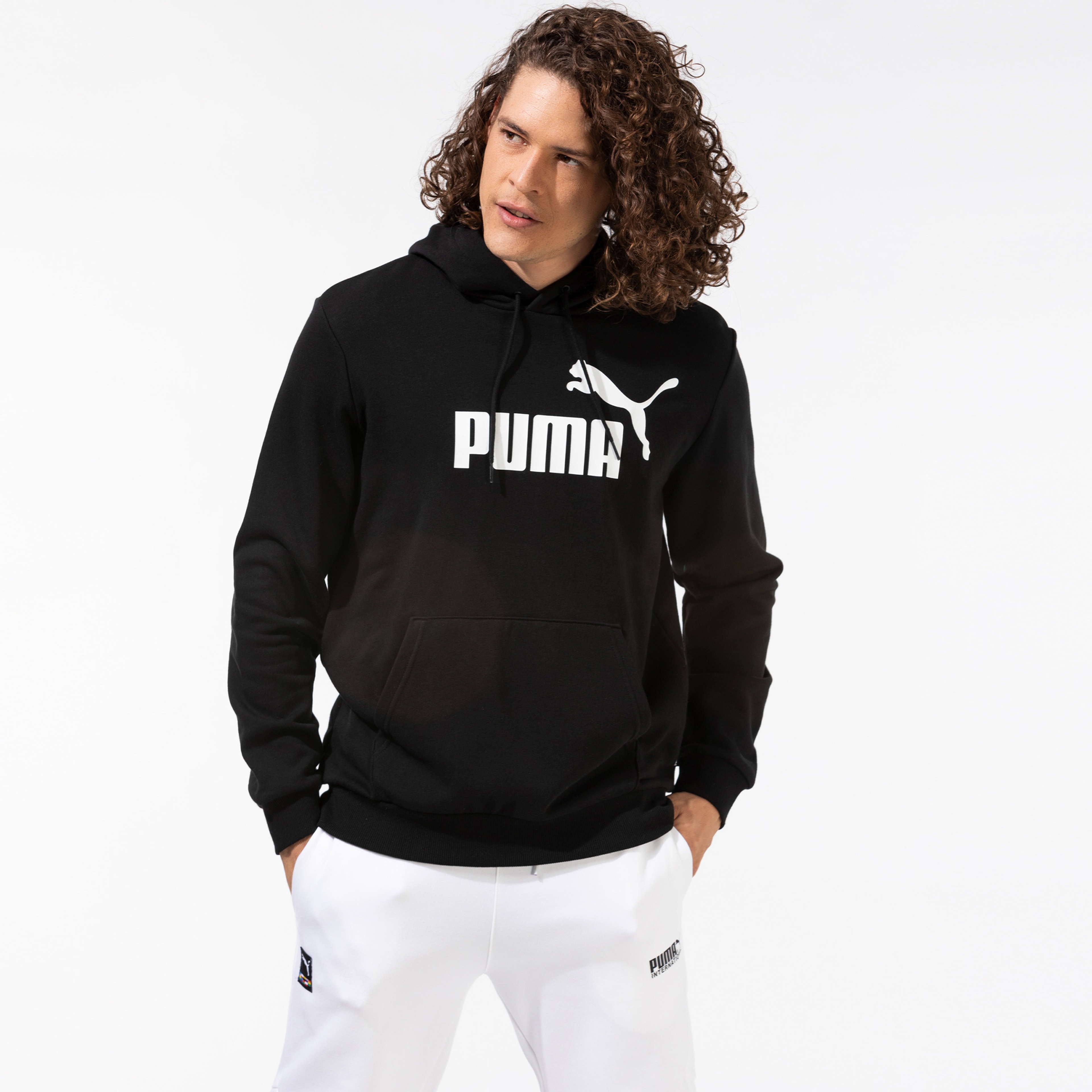 Puma Ess Big Logo Erkek Siyah Sweatshirt