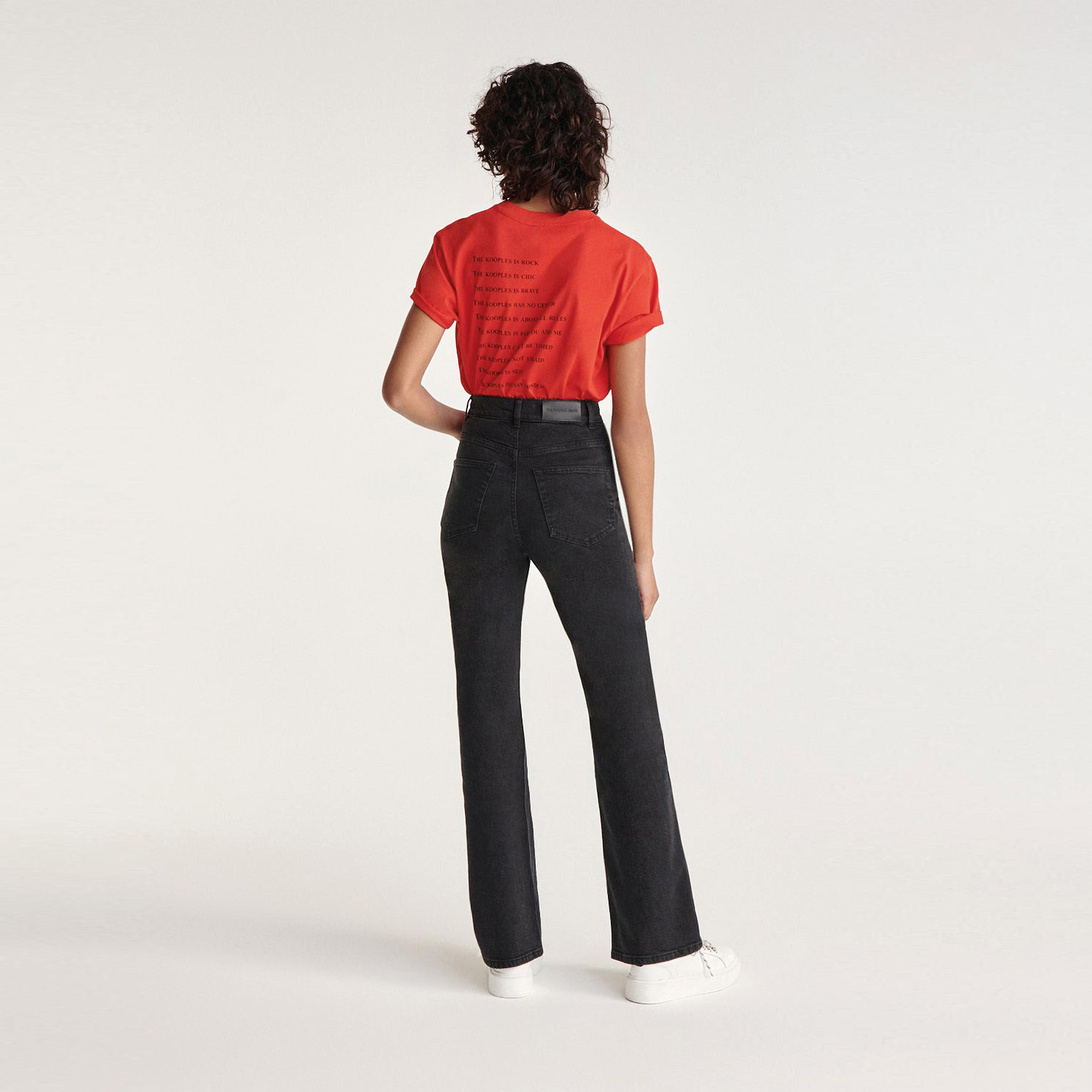 The Kooples Logo Baskılı Kadın Kırmızı T-Shırt