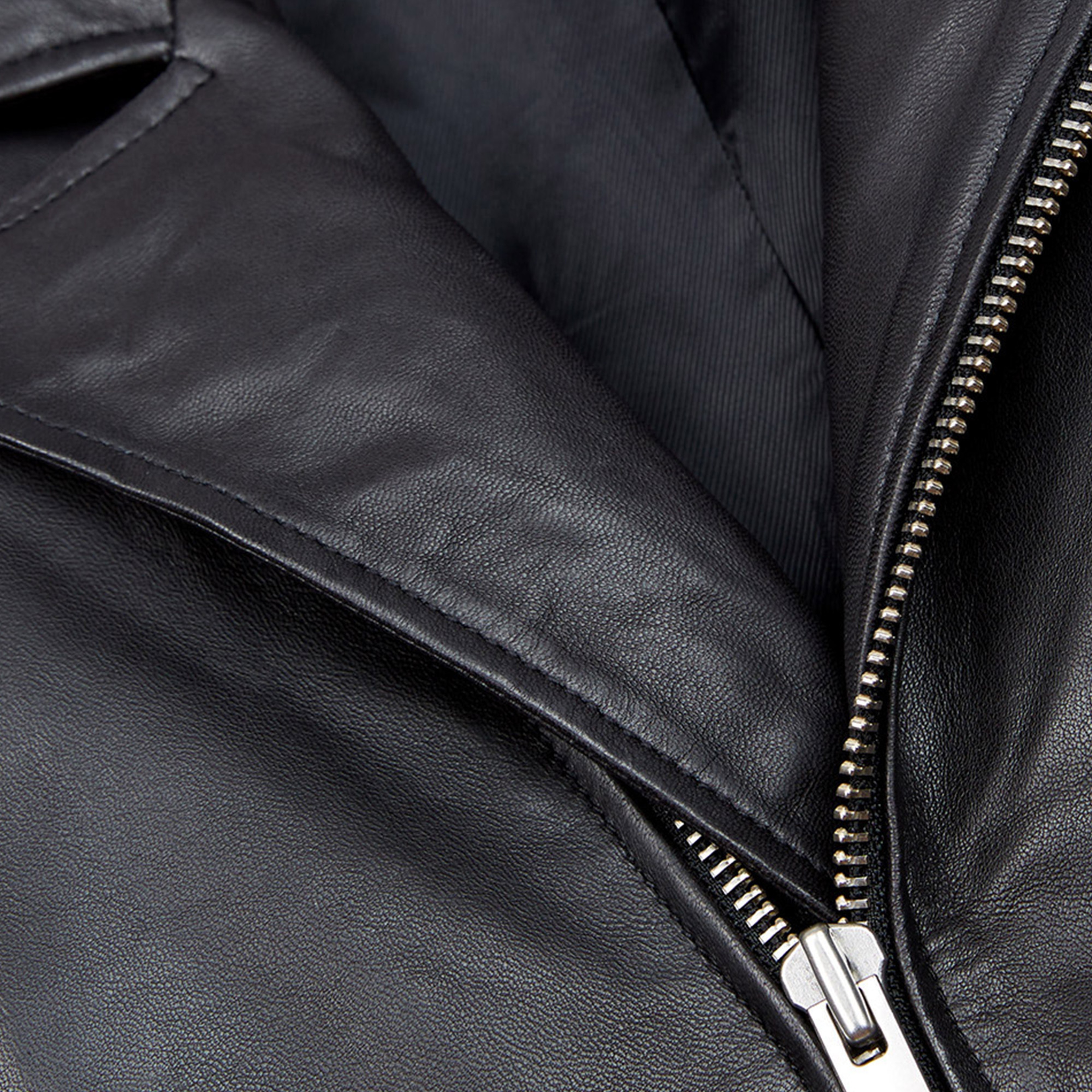 ERKEK SİYAH DERİ BIKER CEKET